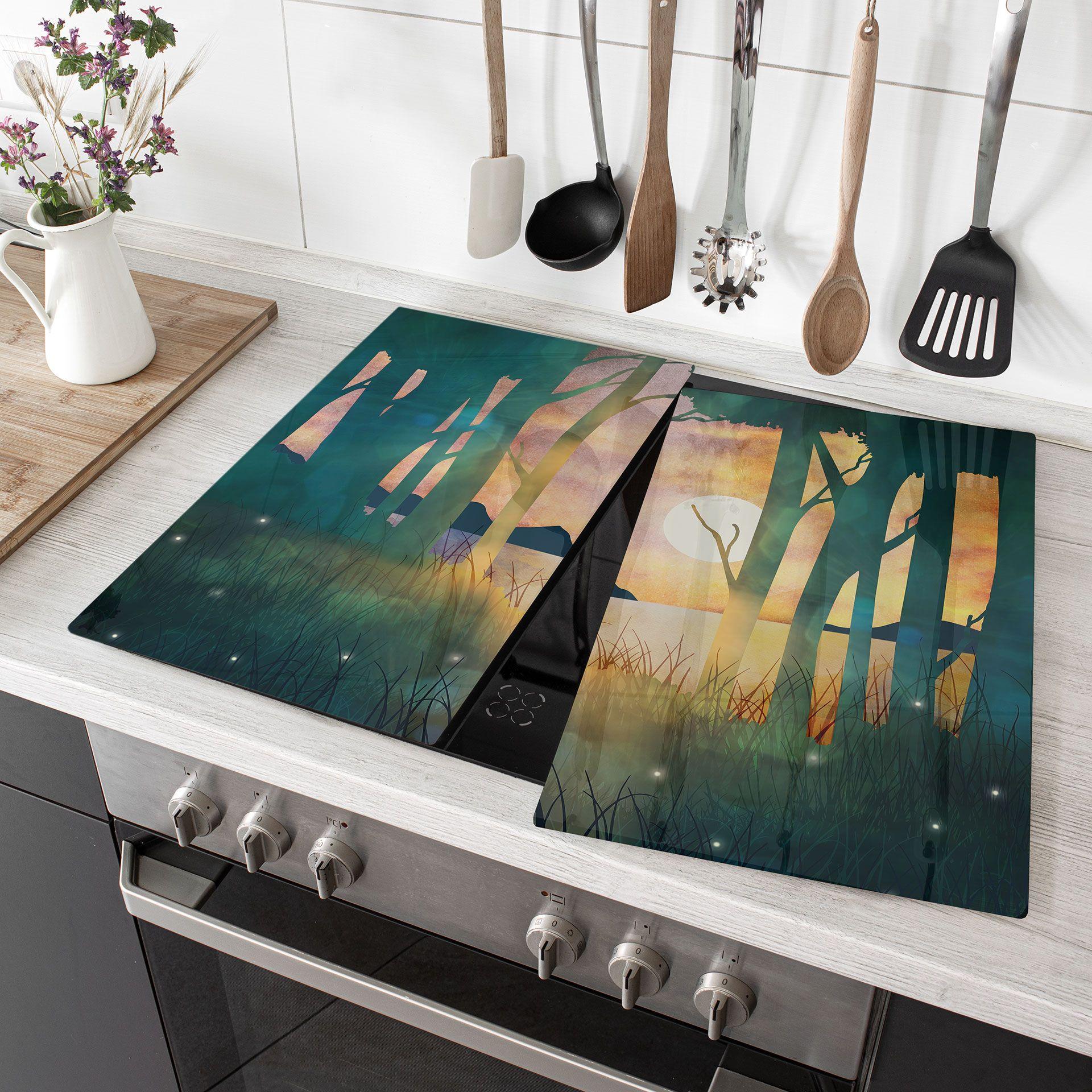 Dækplade til komfur Skovens magi ved solnedgang - SpaceFrog Designs