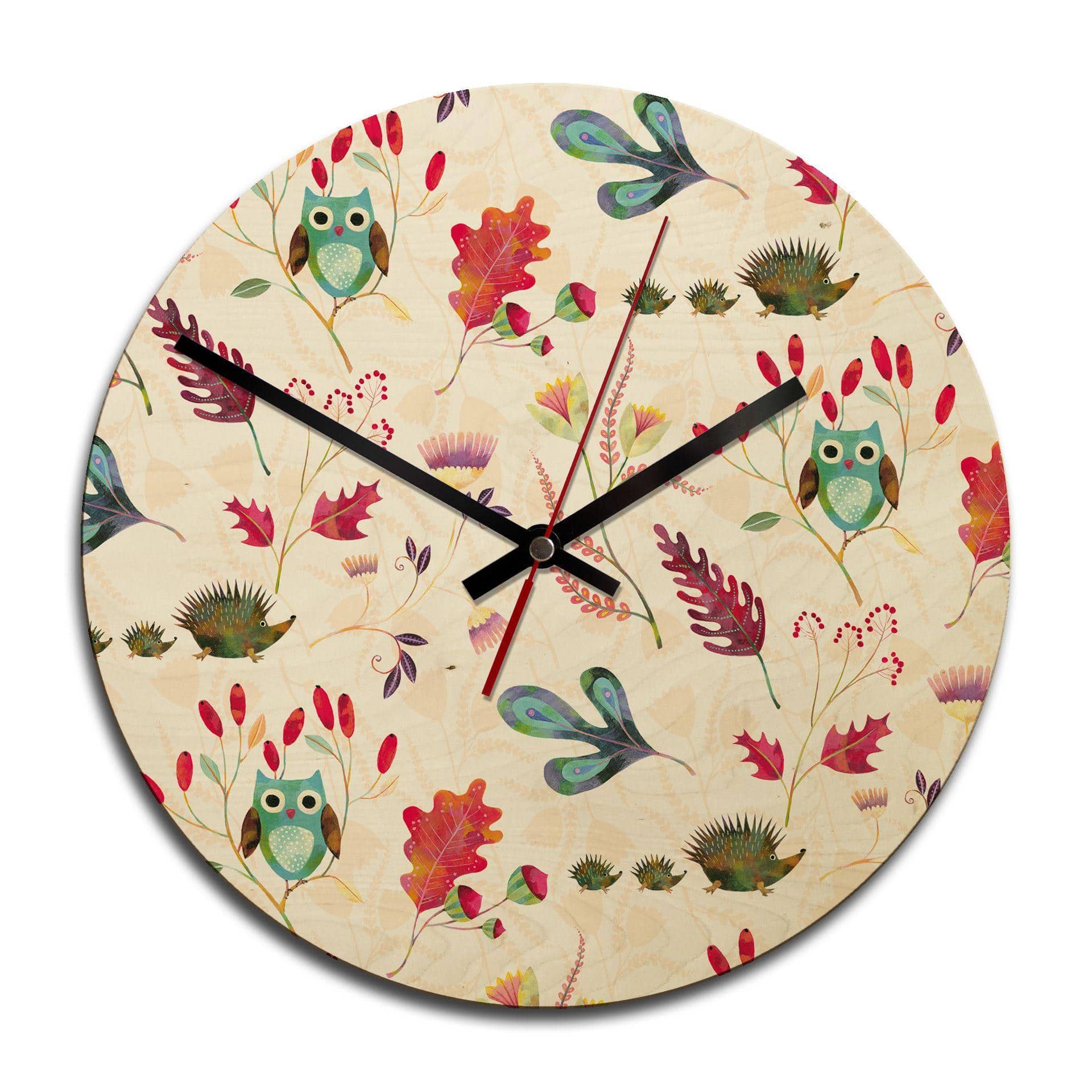 Horloge murale en bois - Blanz -  Forêt enchantée
