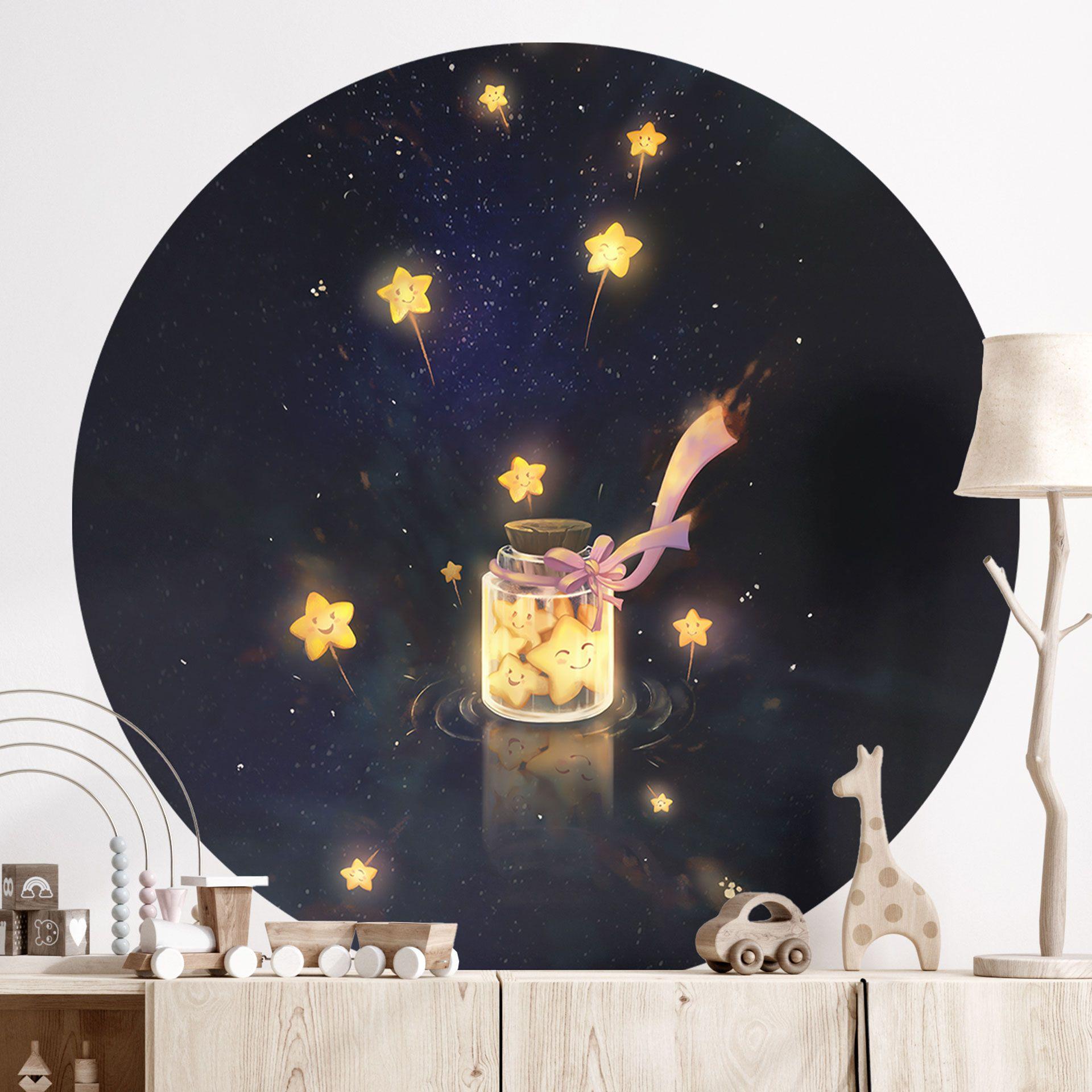 Vinilo decorativo Starcatcher: Un vaso lleno de deseos - Tailandés - Redondo