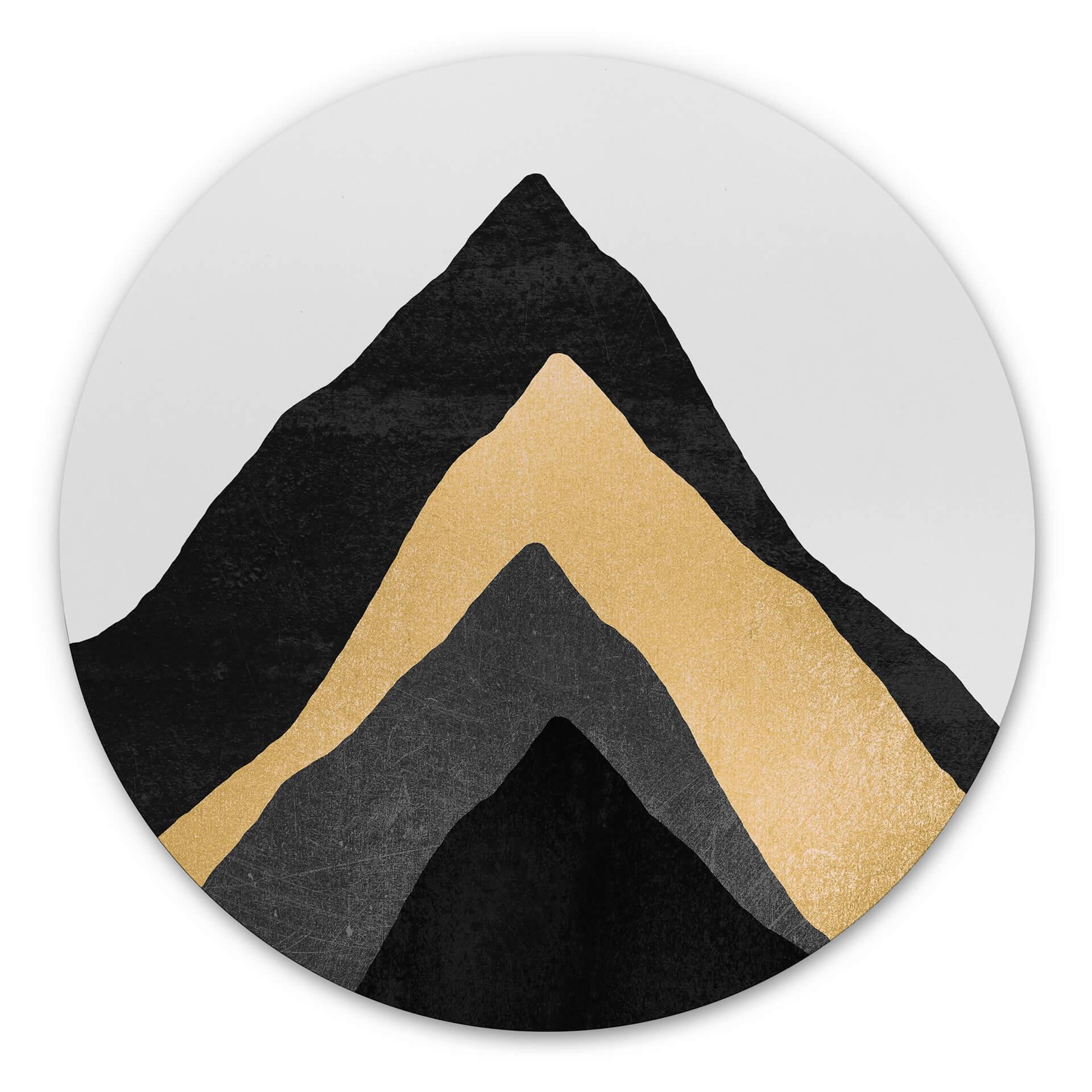 Tableau sur alu-Dibond rond Fredriksson - Quatre montagnes