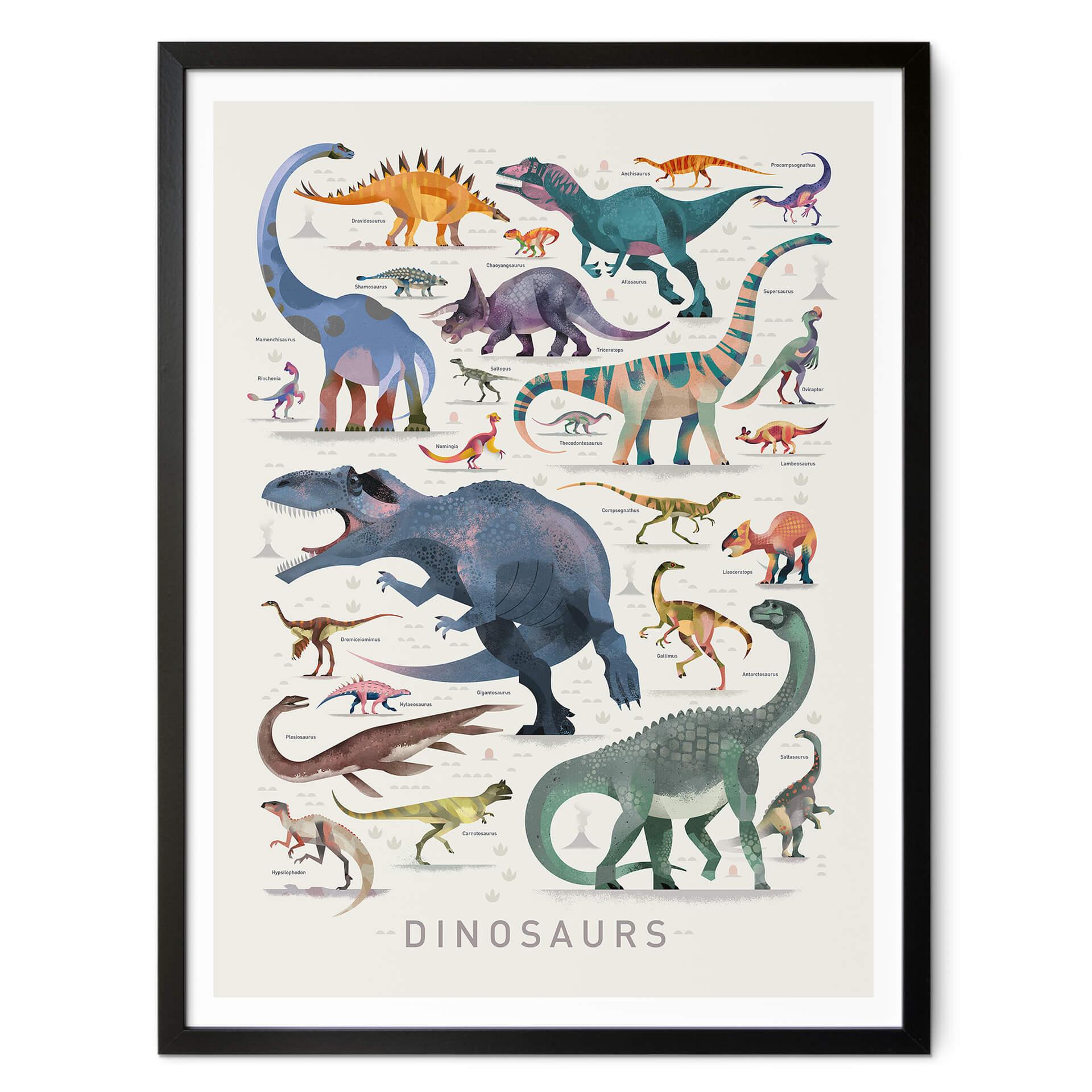 Póster Marrón - Dinosaurios Parte 2