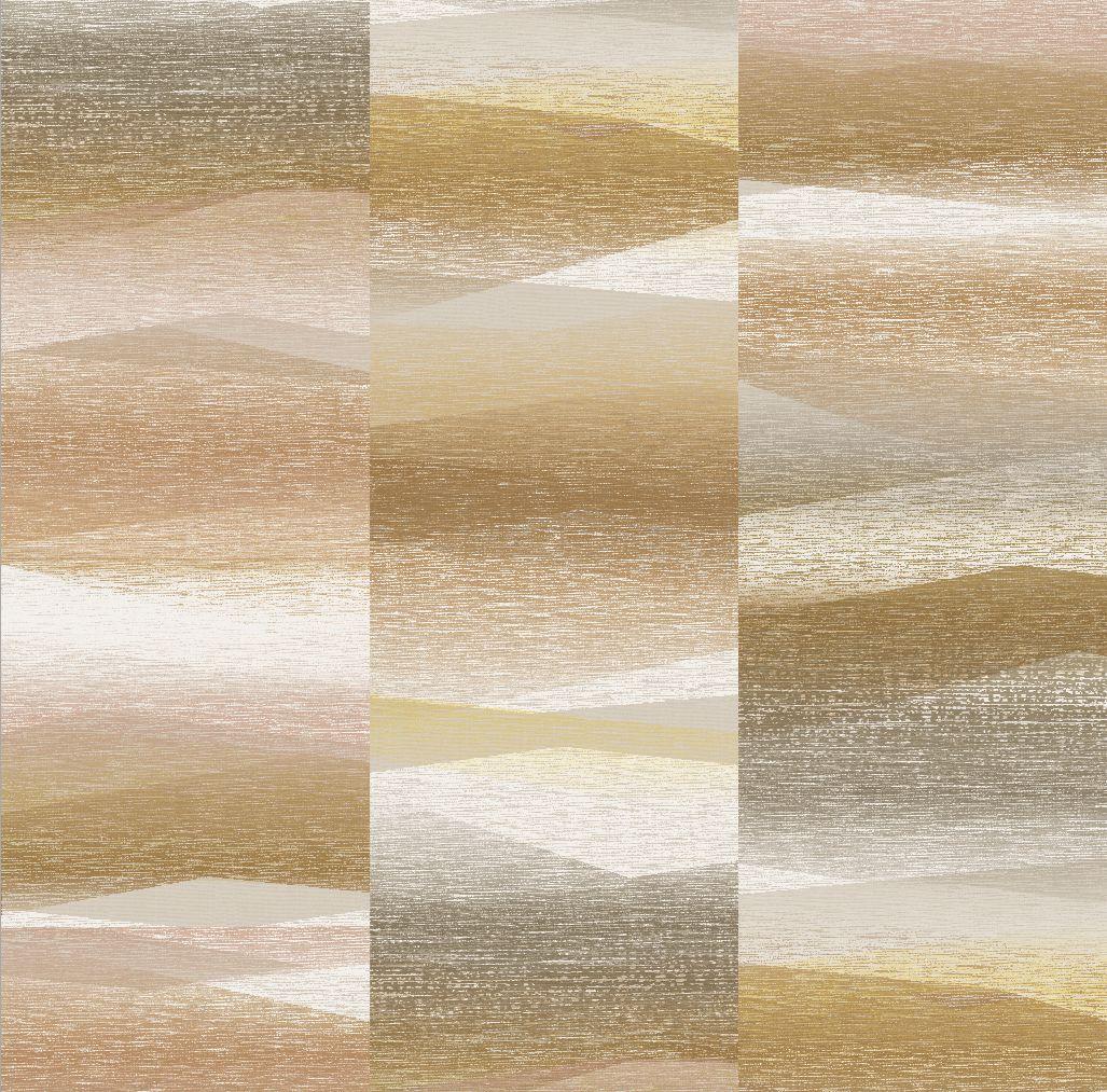 Non-woven tapet med grafisk motiv i beige