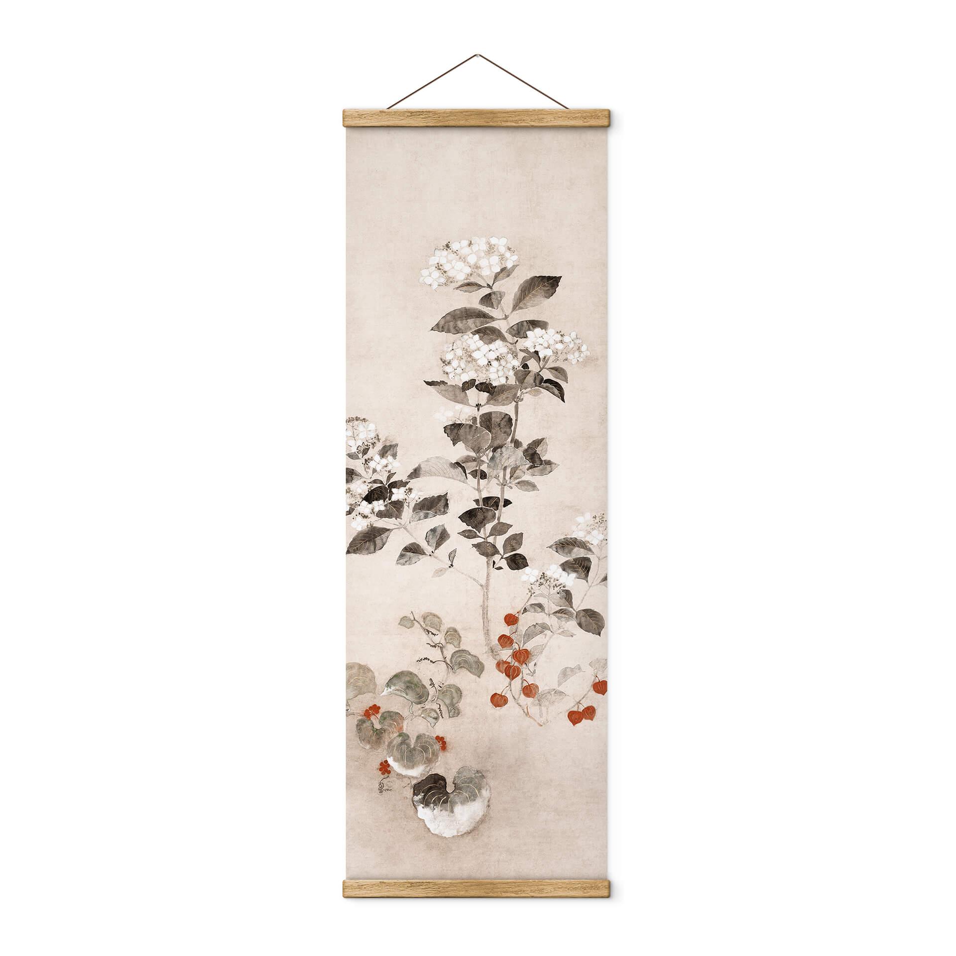 Póster de tela Sosetsu - Flores de verano - Panorama