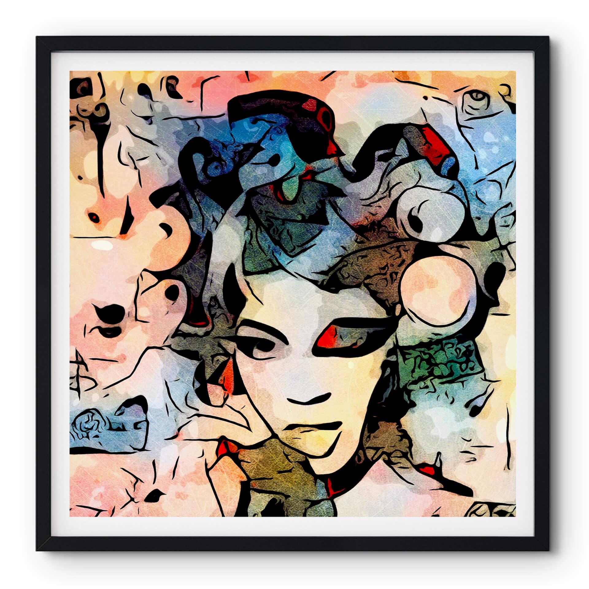 Póster Zamart - Homenaje a Miró - La Llamada - Cuadrado