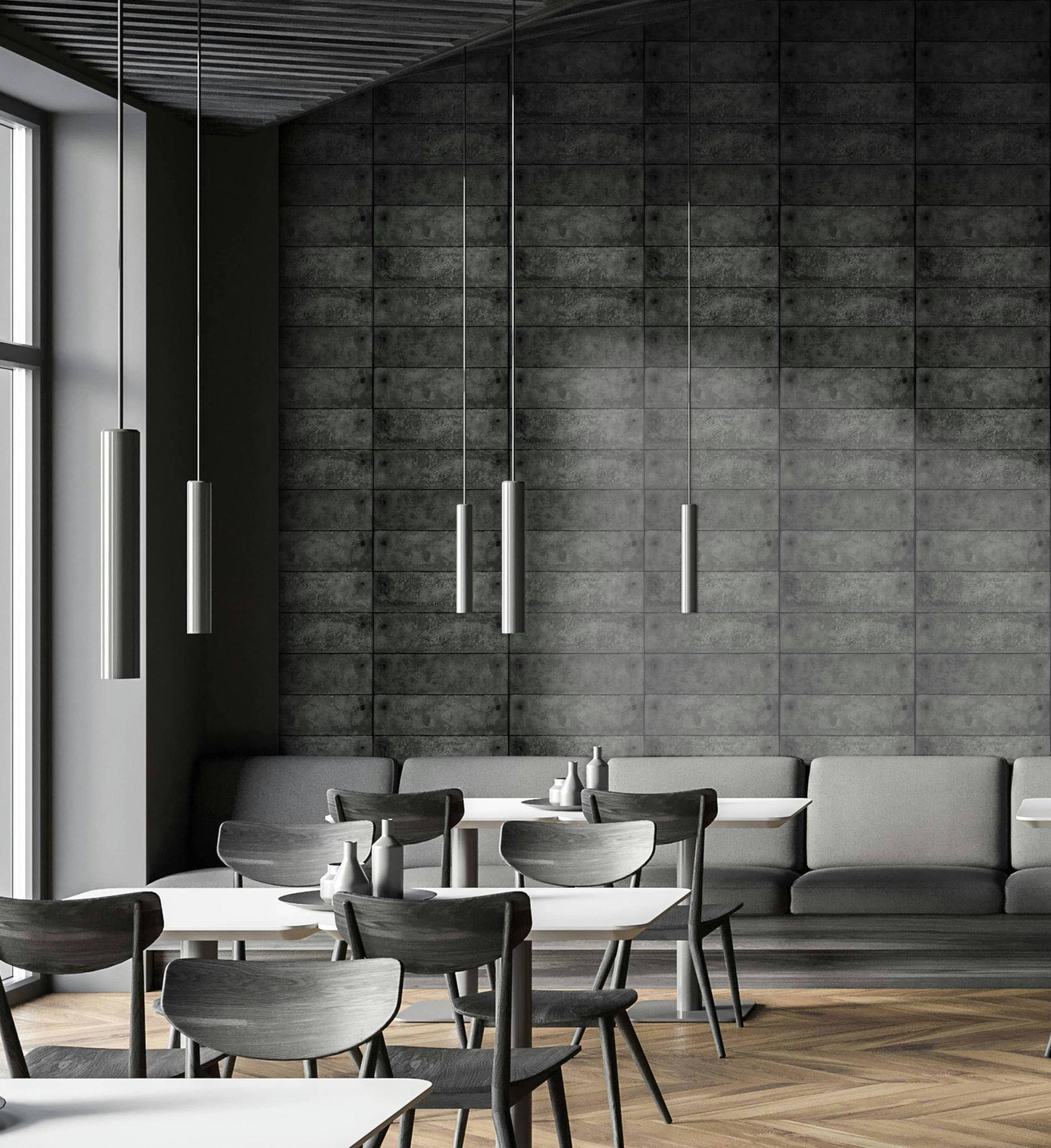 non-woven tapet antracit beton look til stue soveværelse kontor marburg tapet