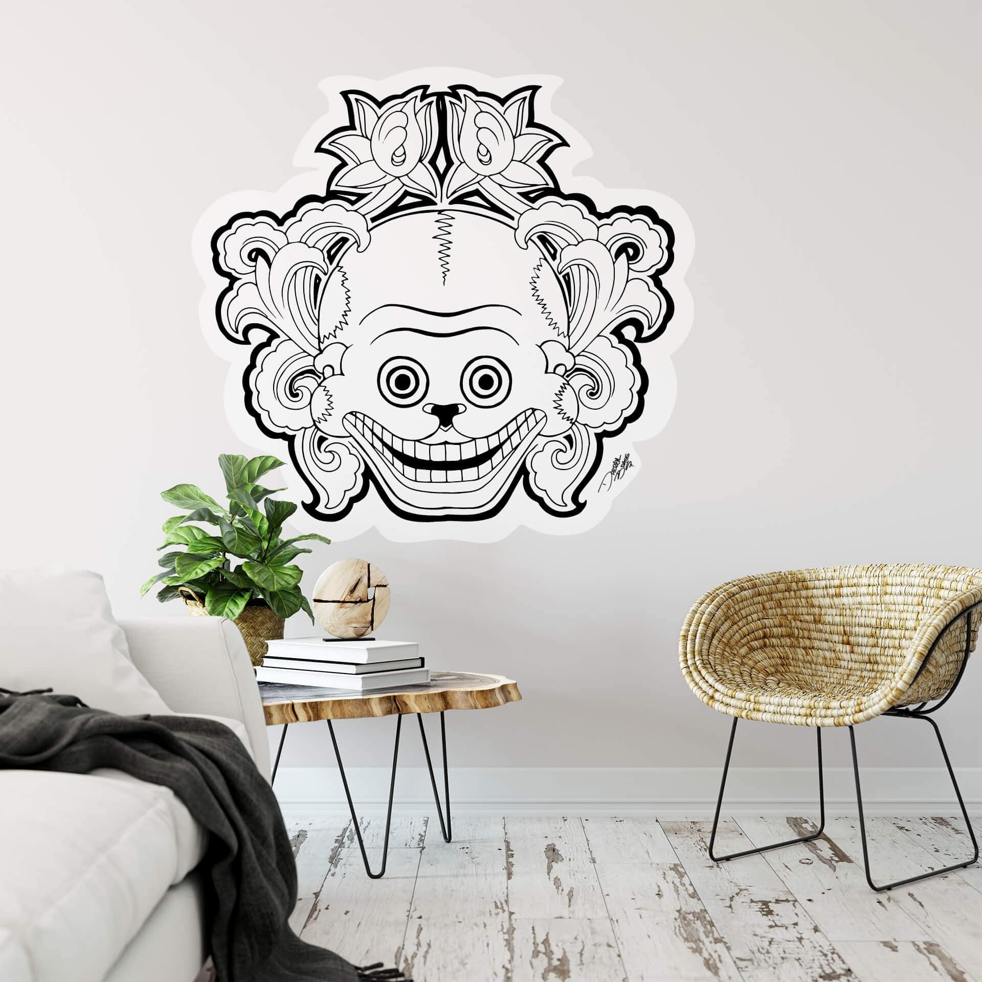 Sticker mural - Miai Ink - Masque des morts mexicains 2