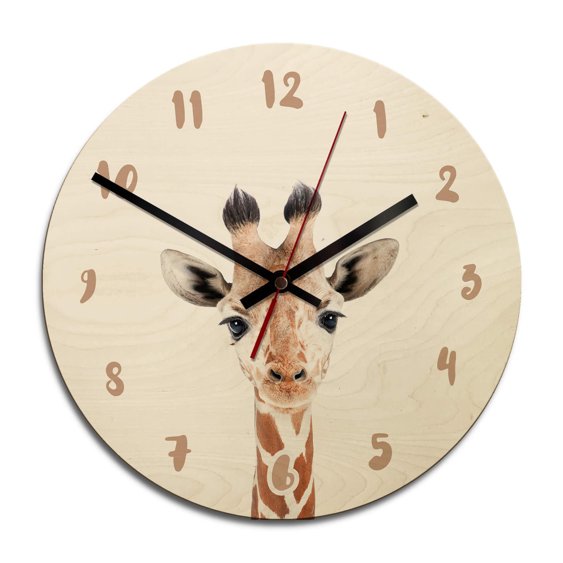 Houten Klok Sisi & Seb - Baby Giraffe