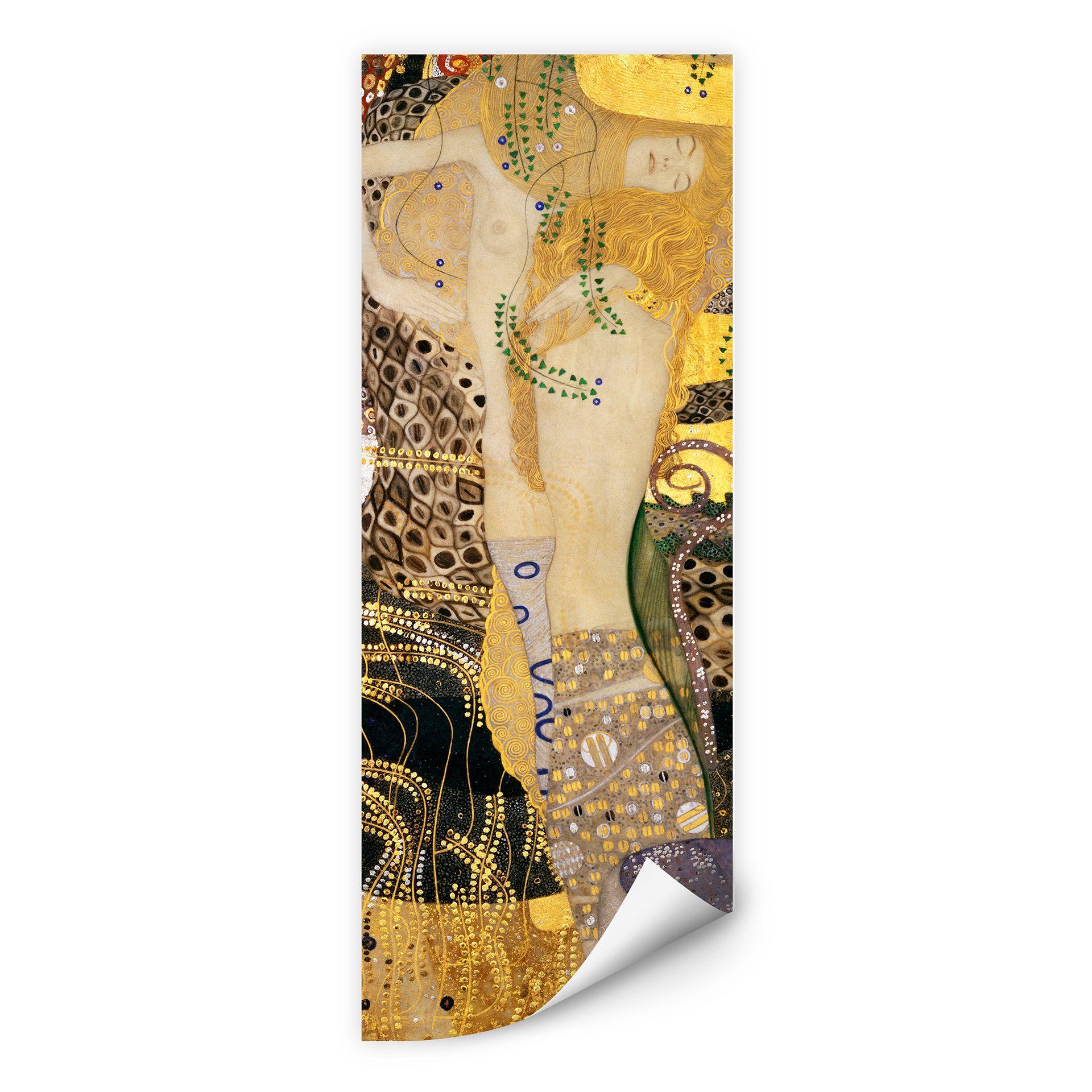 Zelfklevende Poster - Klimt - Waterslangen