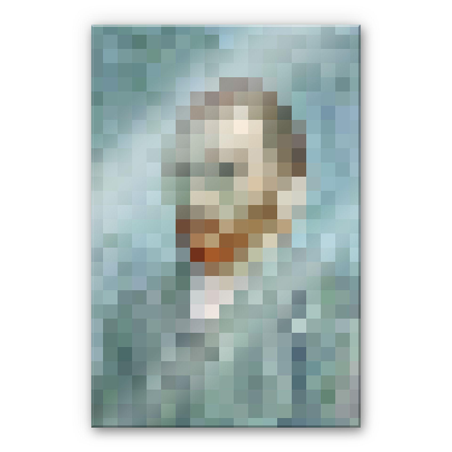 Akrylbillede Pixelart - van Gogh - Selvportræt 1889
