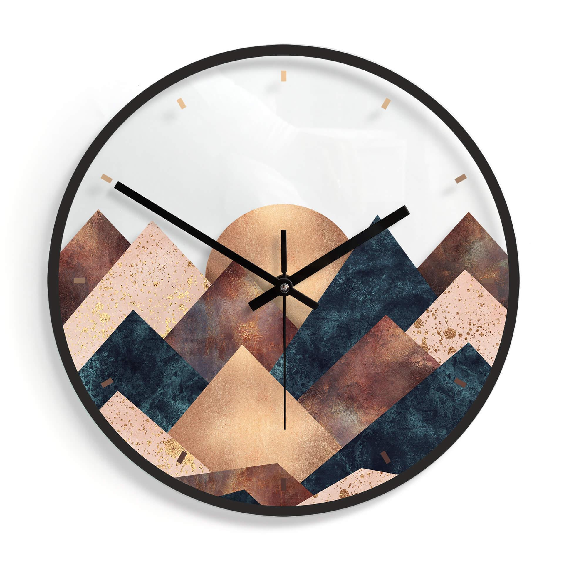 Horloge murale en verre - Fredriksson - Automne à la montagne