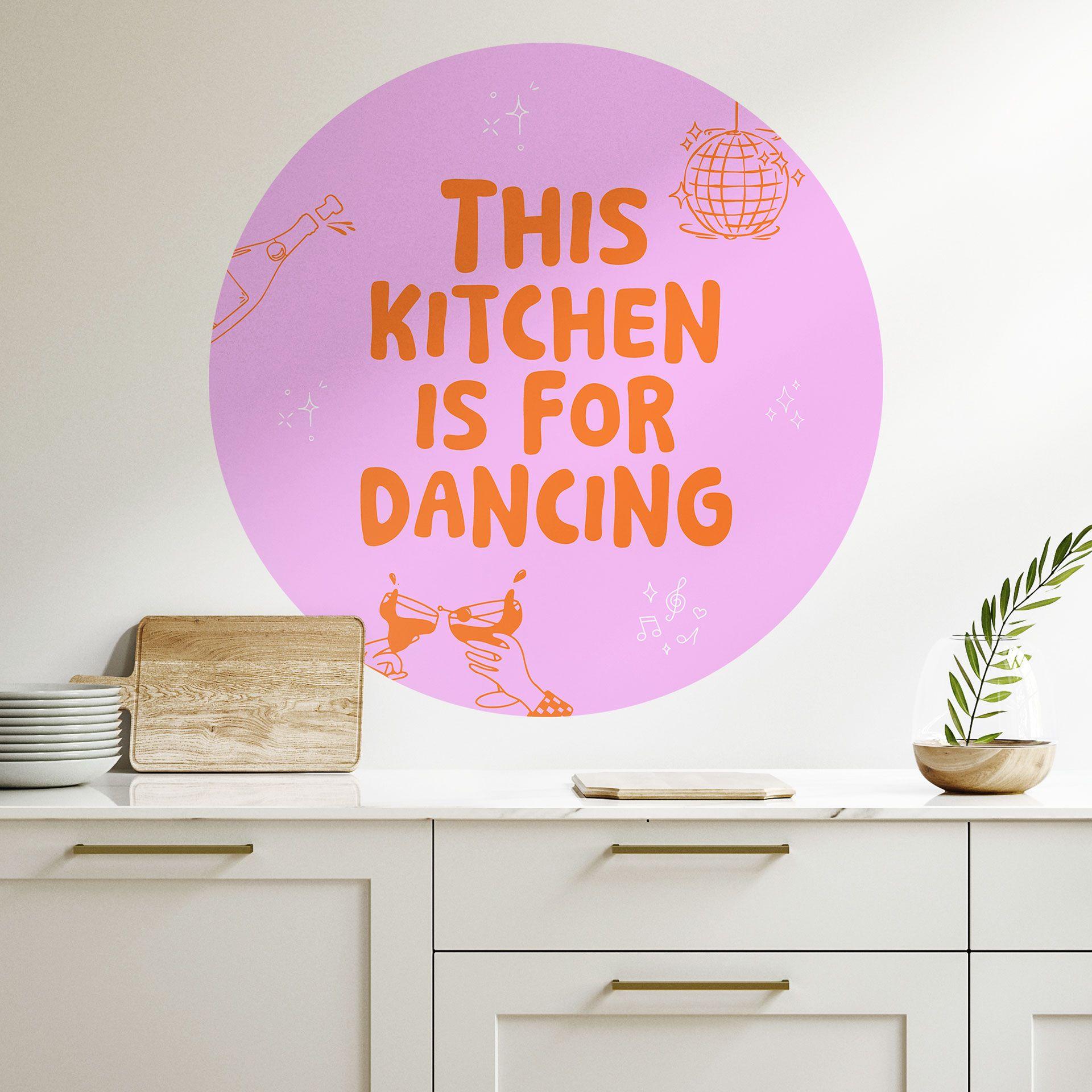 Wallsticker This kitchen is for dancing - Ohkimiko - Rund