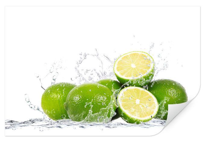 Zelfklevende Poster - Splashing Limes