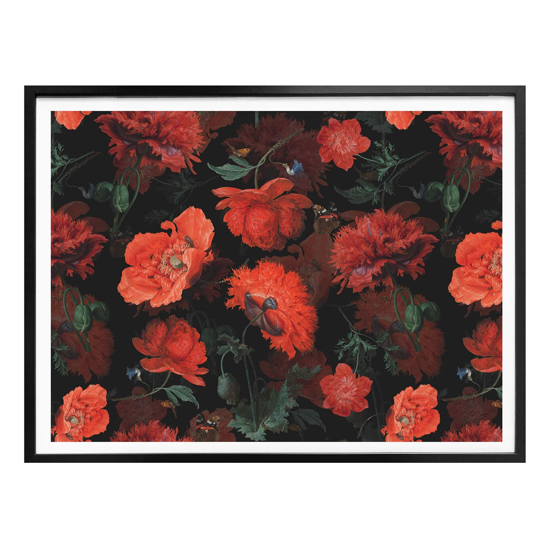 Póster Diseños ONU - Flores rojas