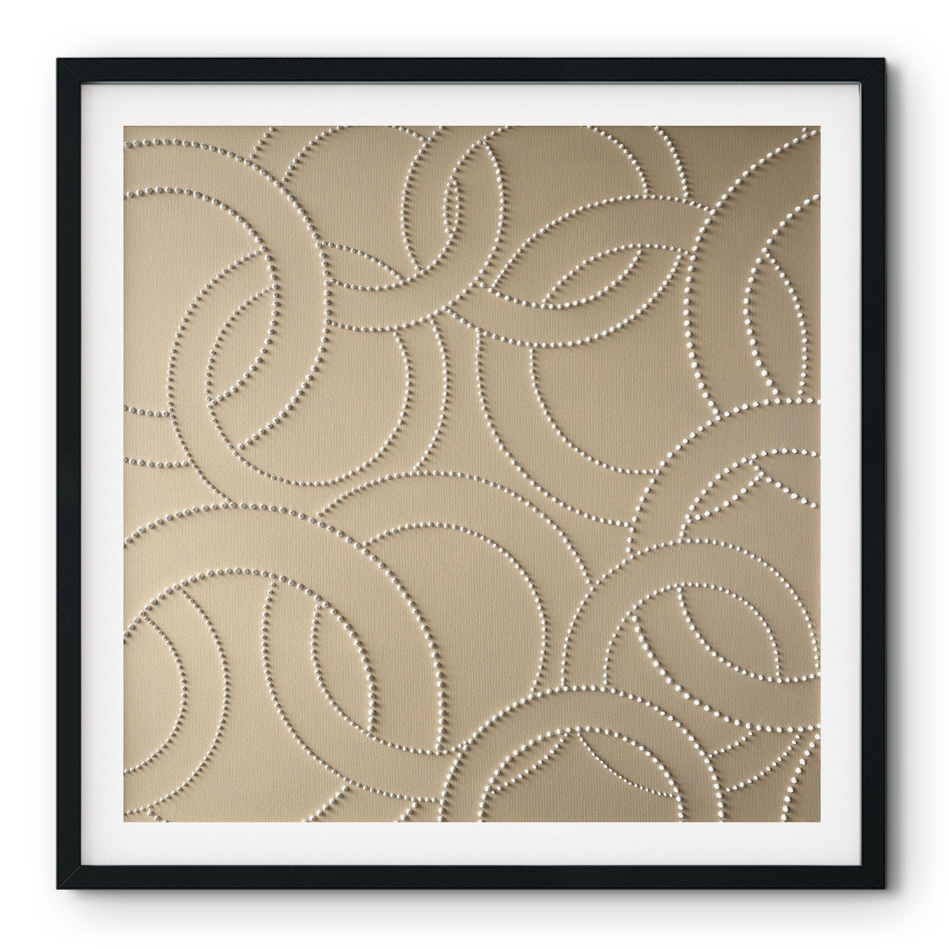 Póster Anillos Abstractos beige - Grande - Cuadrado