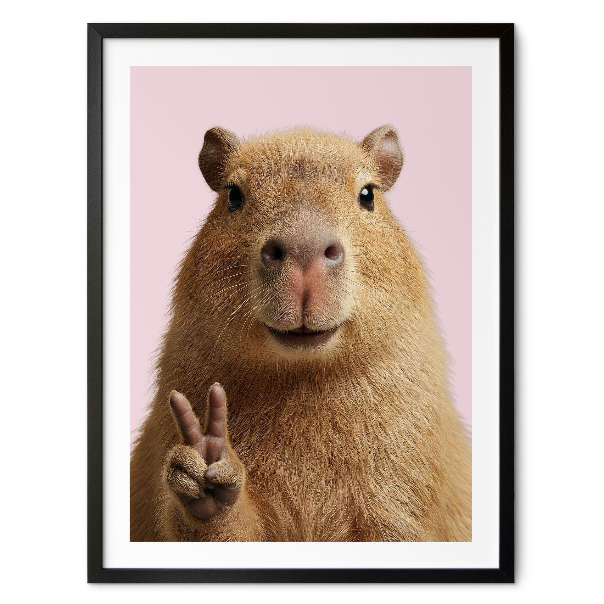 Poster animal Peace Capybara