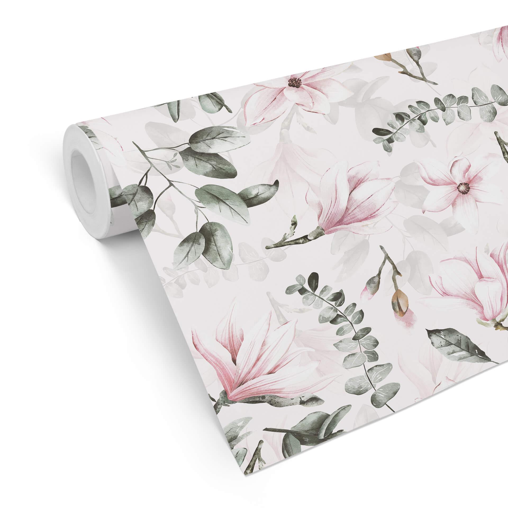 Mønstret tapet FN-design - Magnolia i haven