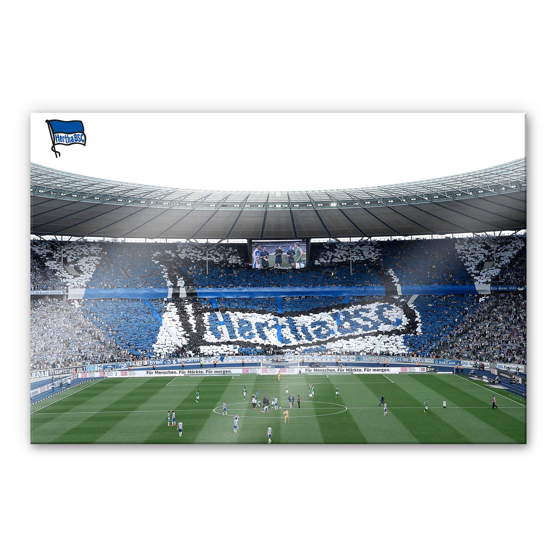 Tableau en verre acrylique Hertha BSC - début de match au stade