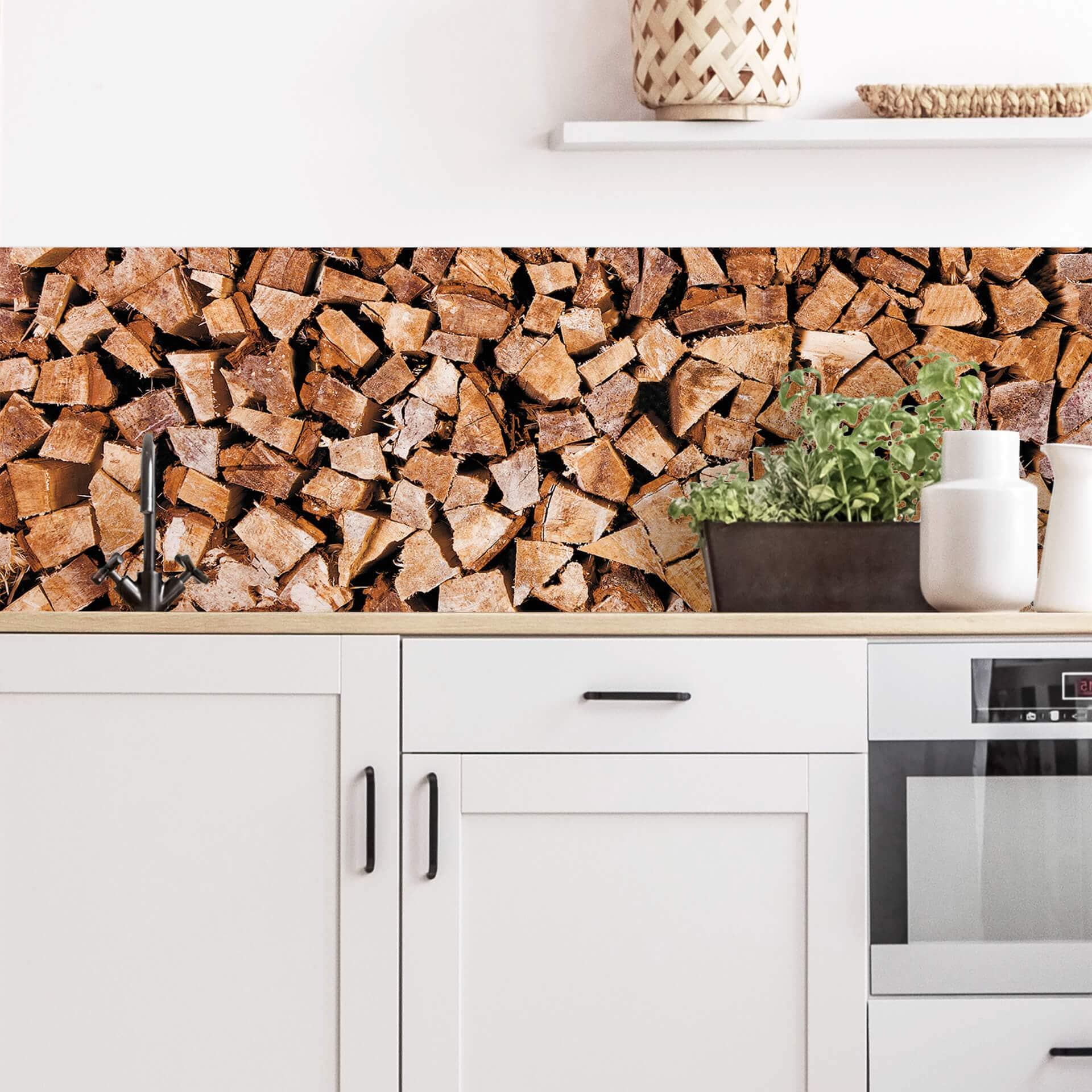 Revêtement pour cuisine - Alu-Dibond - Bois