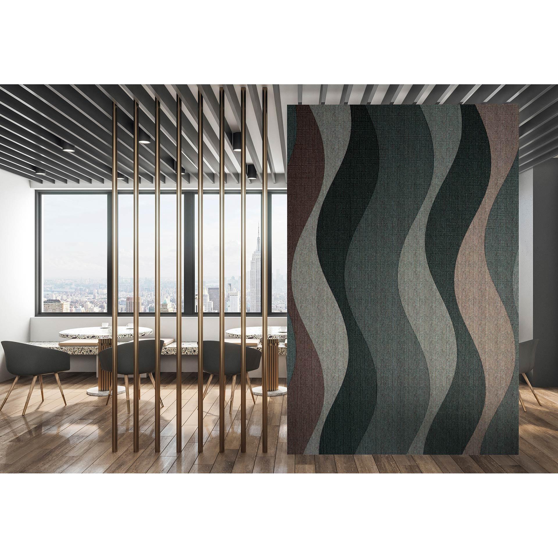 Fotomural Paredes de Patel 3 Savoy 1 verde, beige, rojo, gris