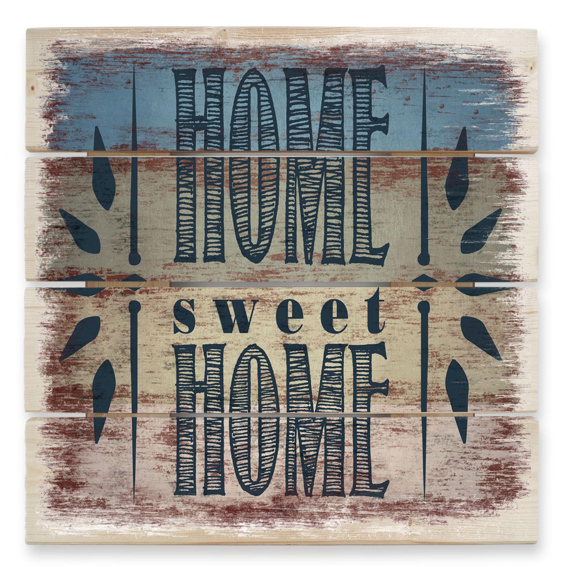Cuadro de madera Home Sweet Home 1 - 40x41,5 cm