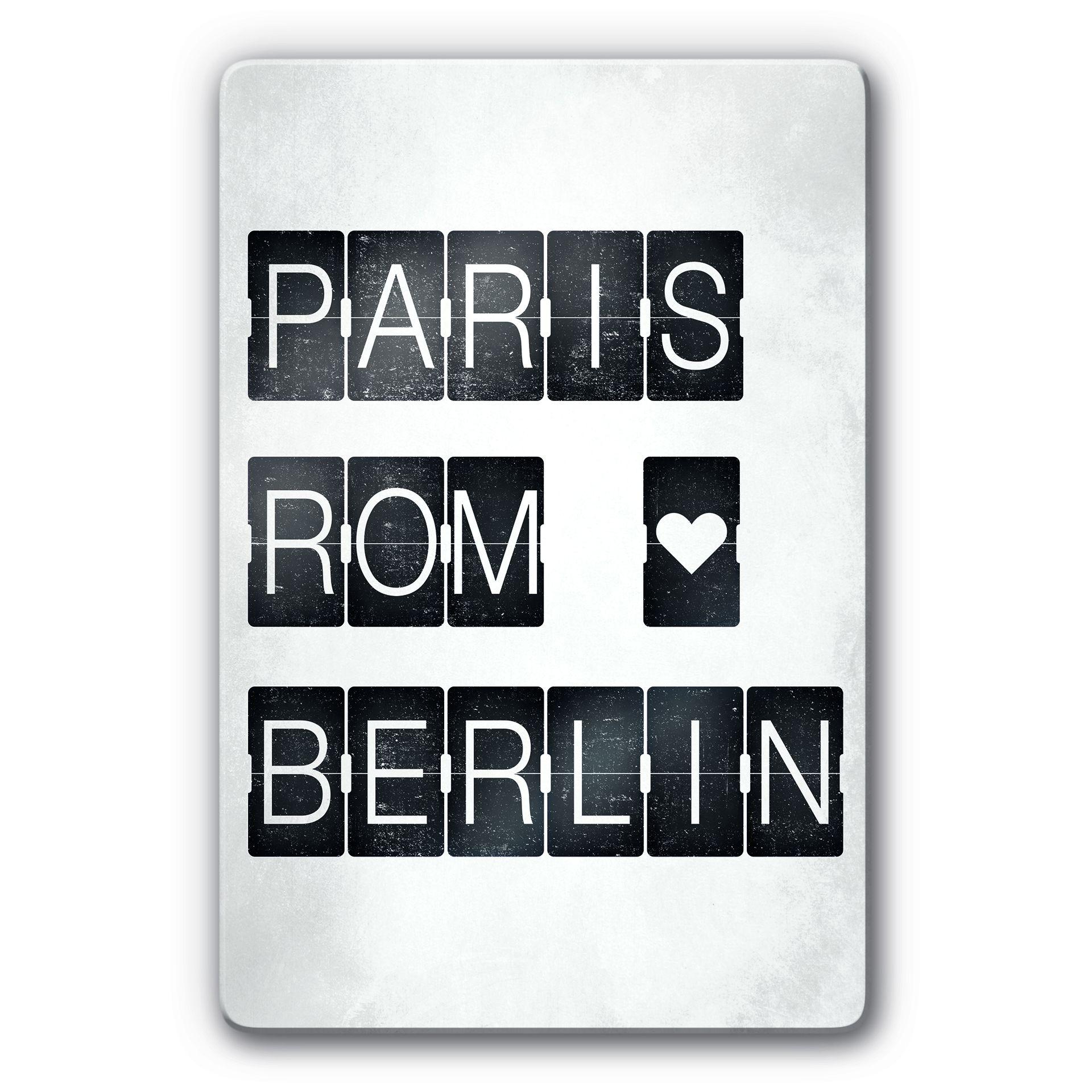 Stampa su vetro Paris-Rom-Berlin