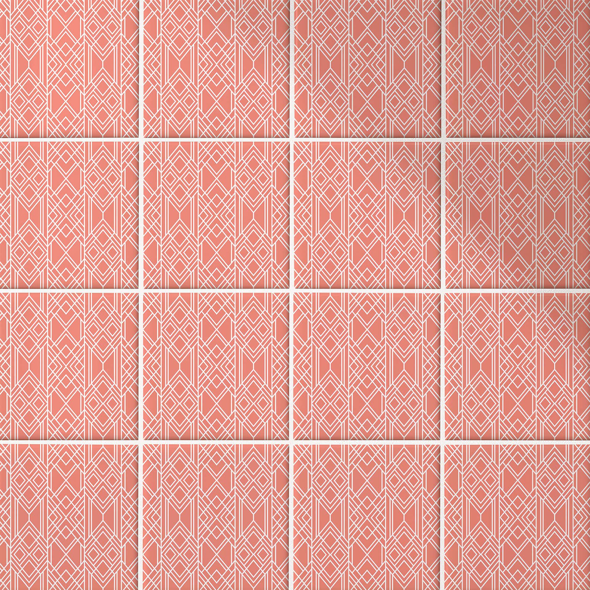 Azulejos Adhesivos Fredriksson - Art Deco Albaricoque - Lote de 12