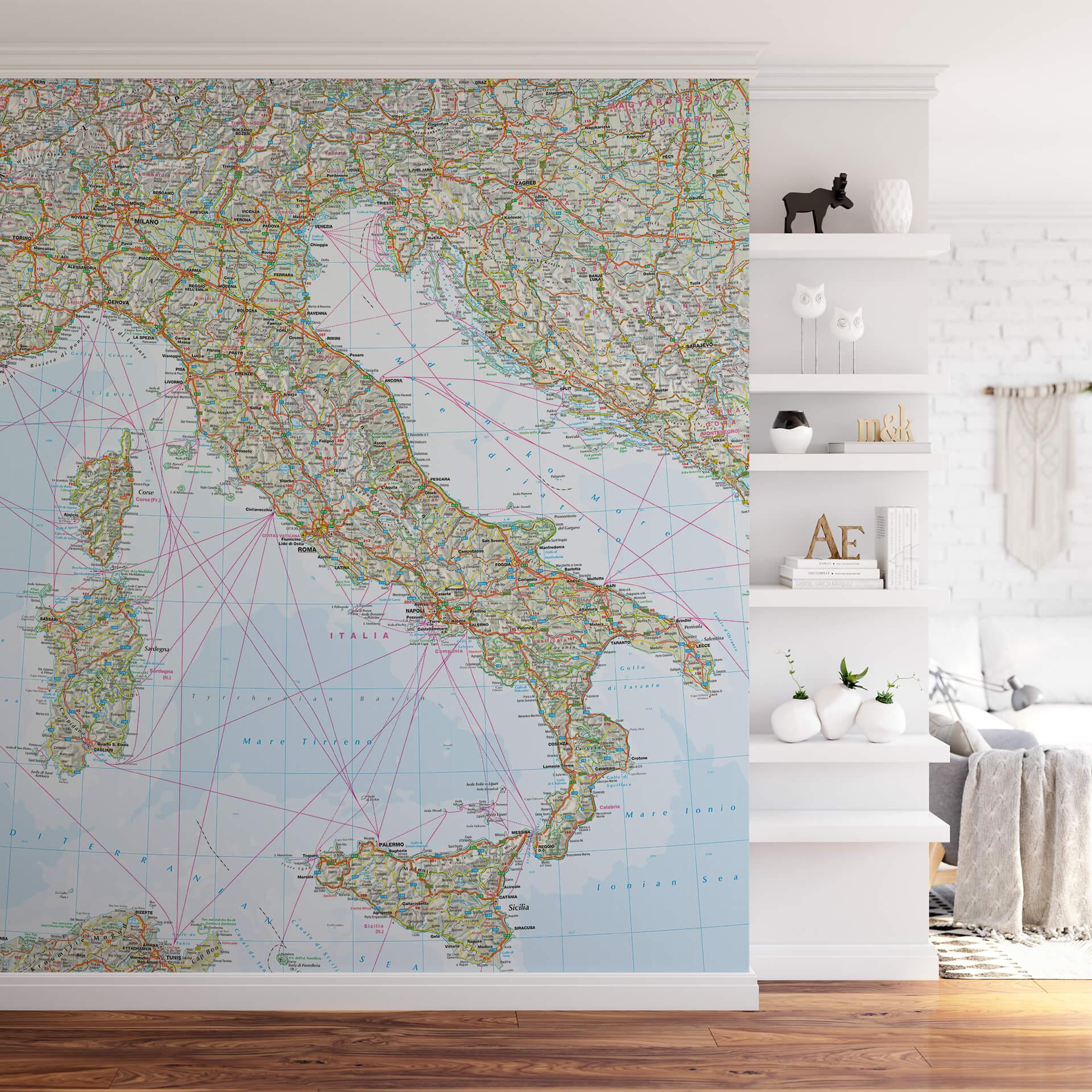 Fotomural Falk - Mapa de Italia