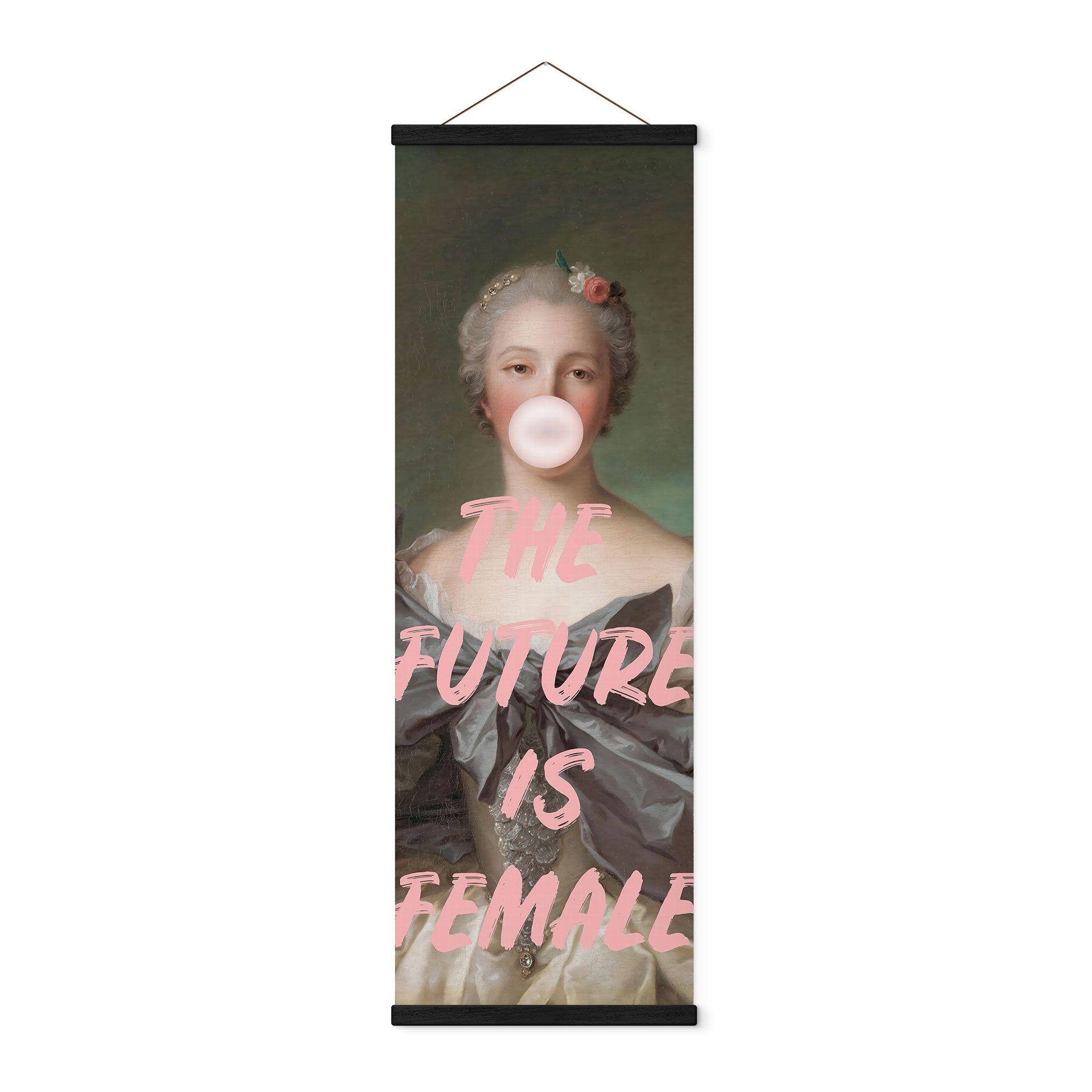 Tekstil plakat Fremtiden er kvindelig - Grace Digital Art - Panorama