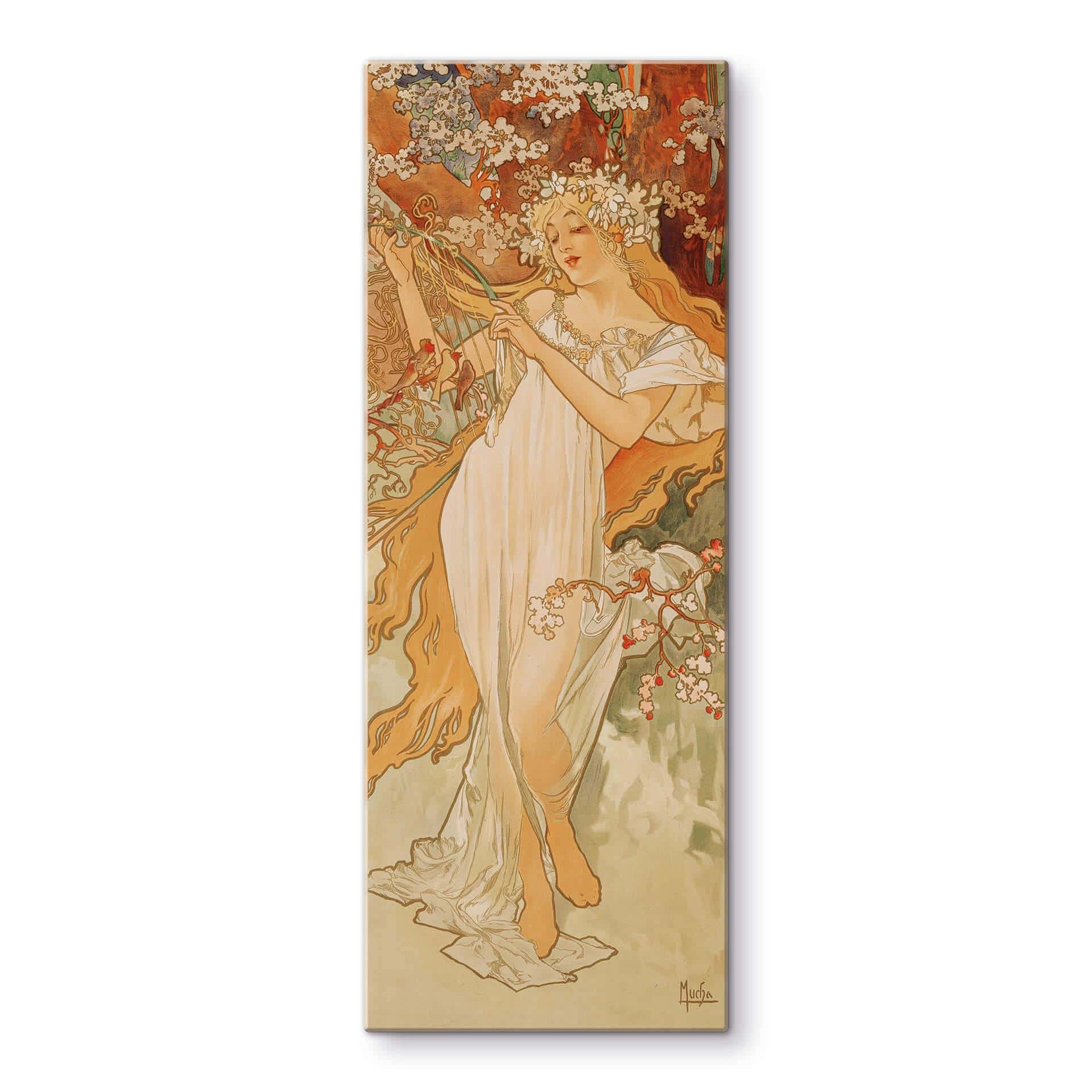 Tableau en verre - Mucha - Les quatre saisons - Printemps 2