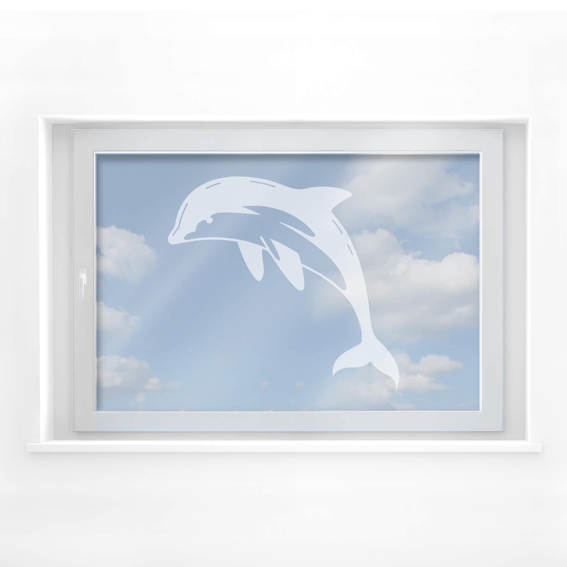 Decoración de ventanas con delfines