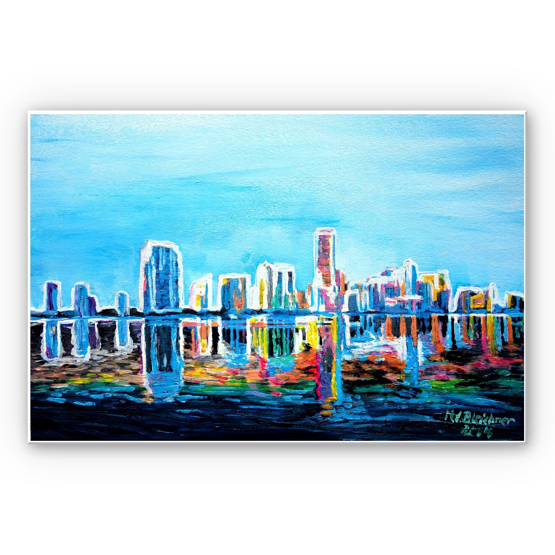 Tableau Forex - Bleichner - Miami à la lueur des néons