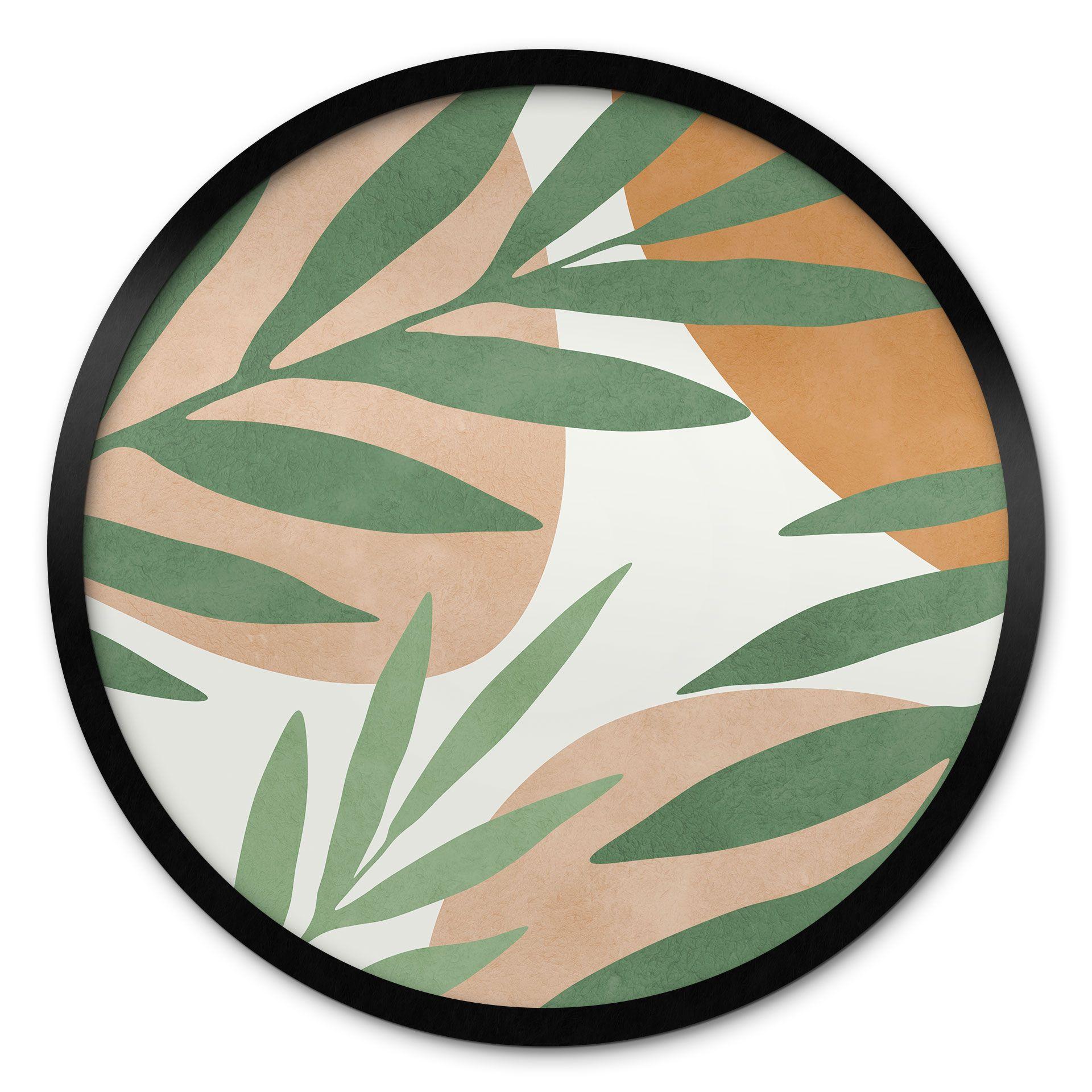 Póster de ramas abstractas con aspecto tropical - Costa - Redondo