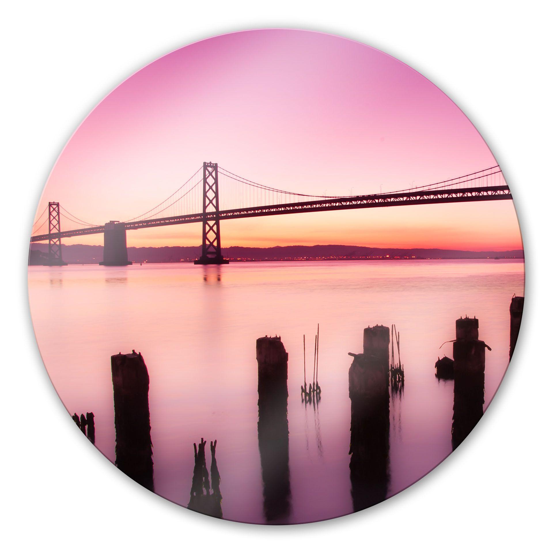 Stampa su vetro Baia di San Francisco - tondo