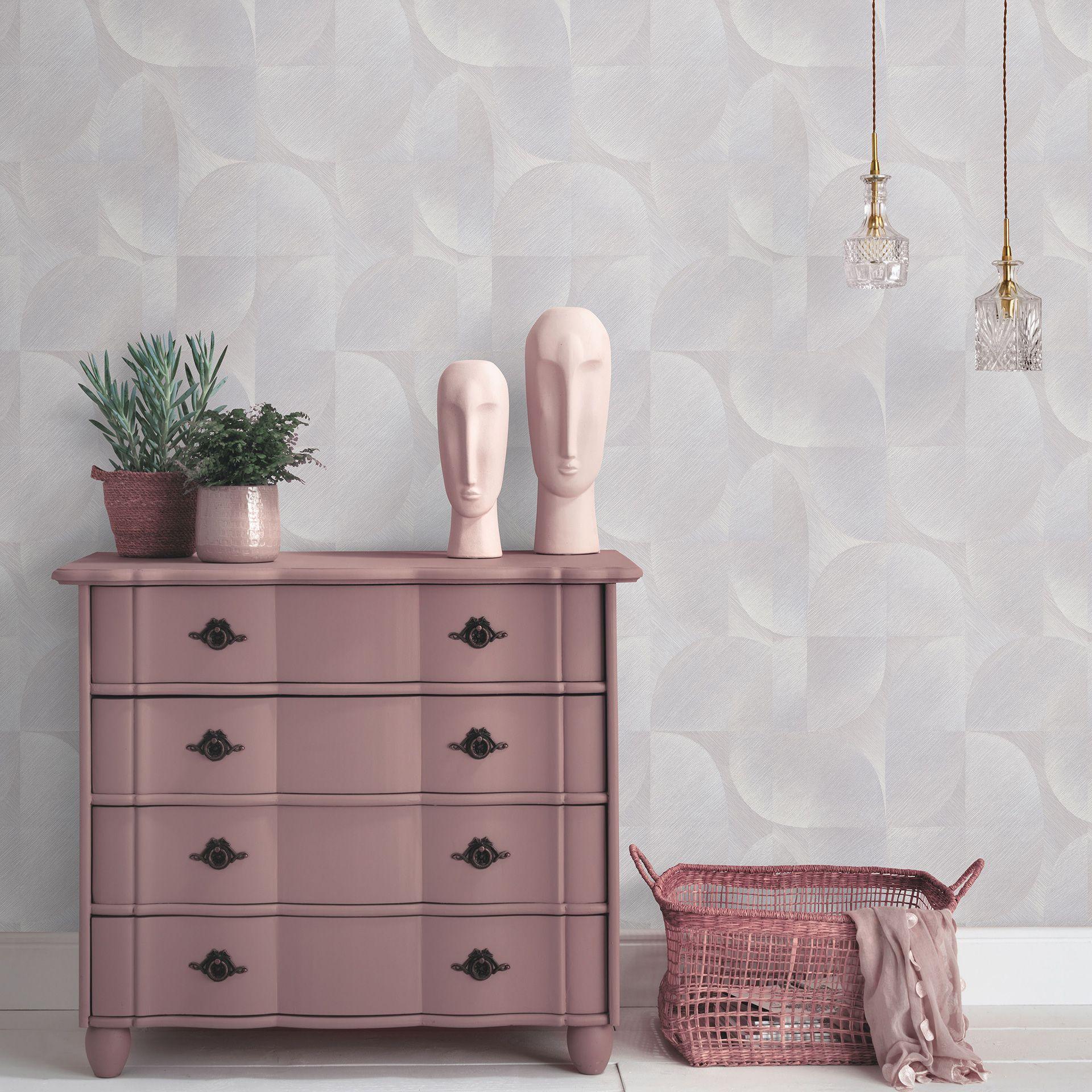papel pintado 3D, papel pintado con motivos retro, papel pintado no tejido Erismann Martinique taupe