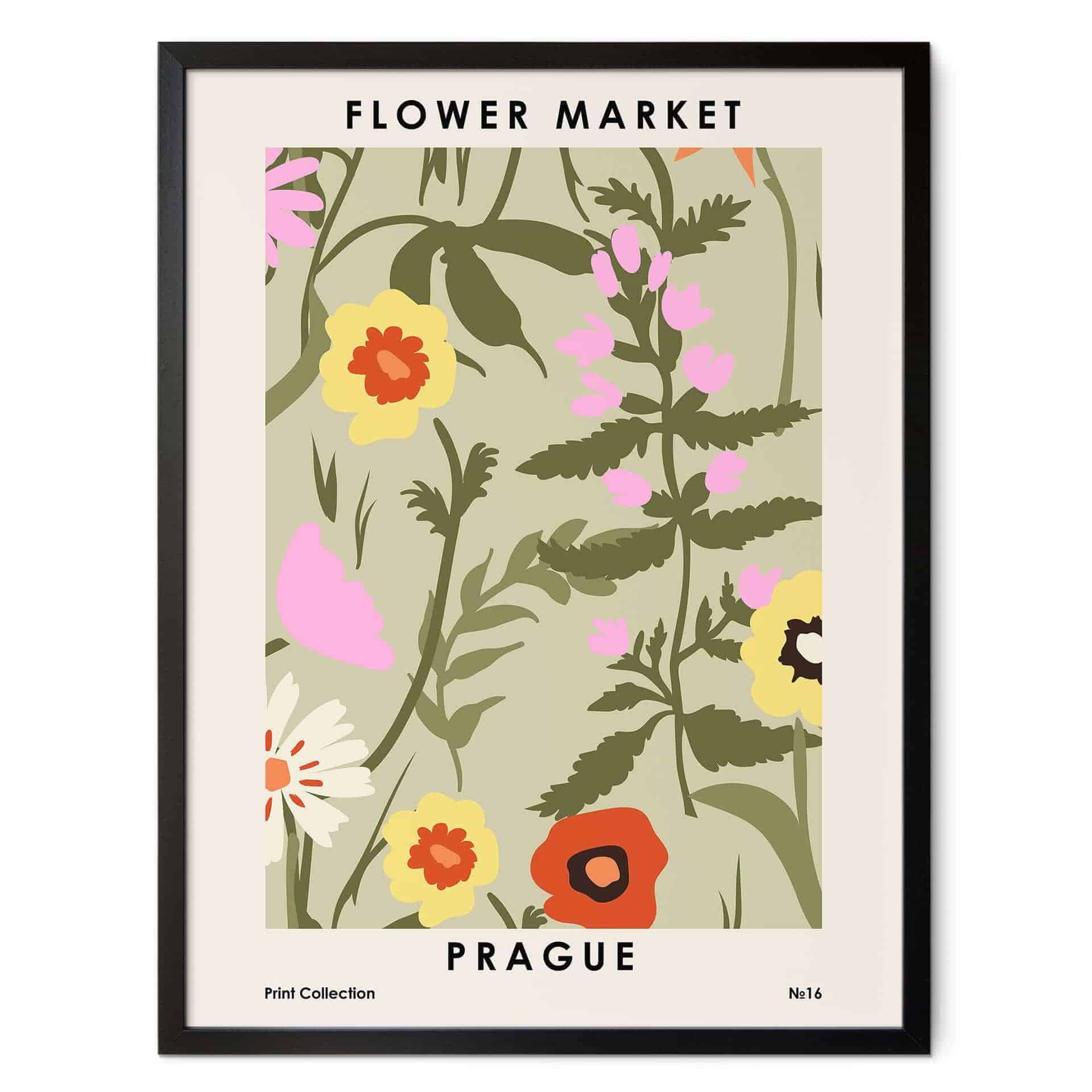 Póster NKTN - Mercado de flores de Praga