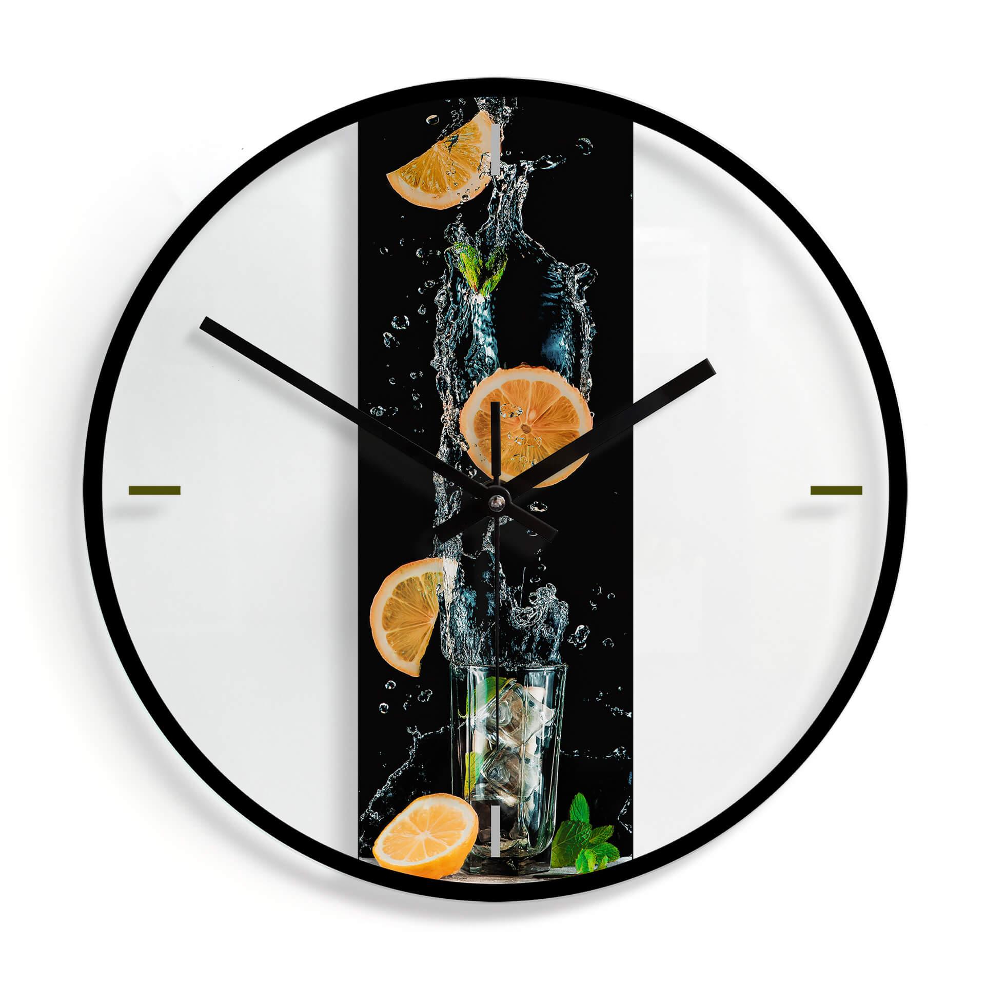 Horloge murale en verre - Belenko - Limonade éclaboussante