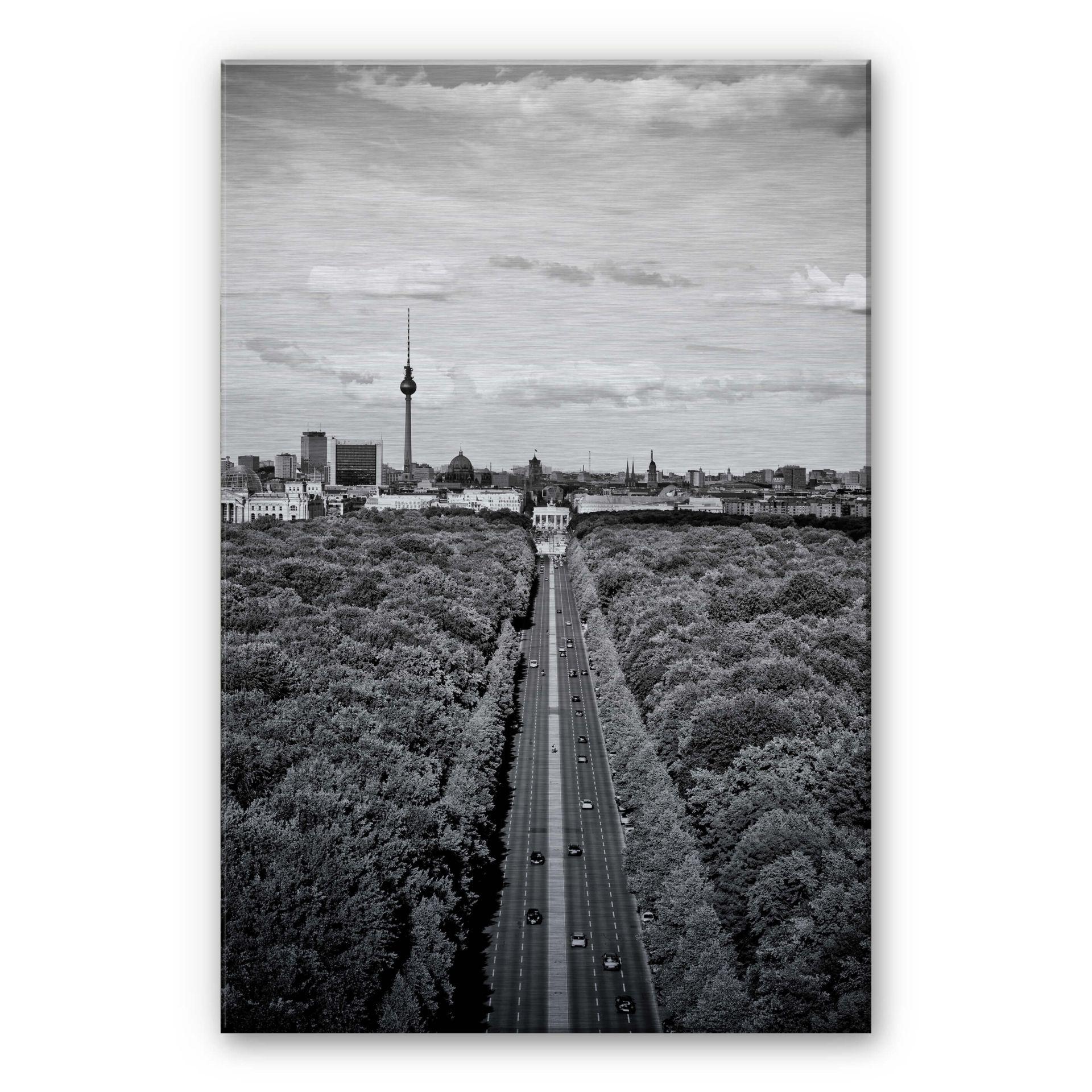 Berlin Skyline – print på aluminium (Alu-Dibond)