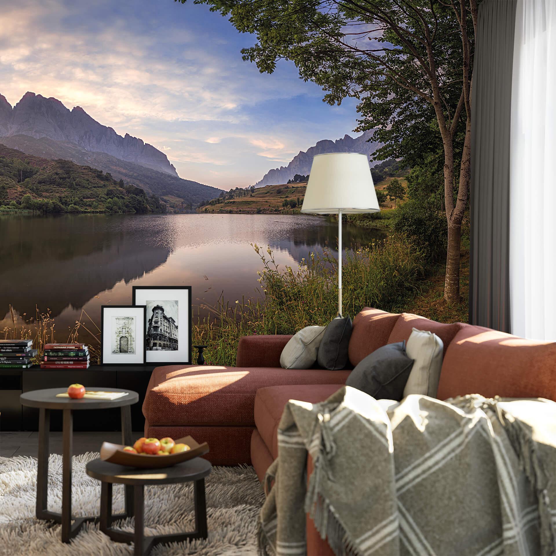 Fototapet Cuadrado - Paradise Pond - 528x260 cm