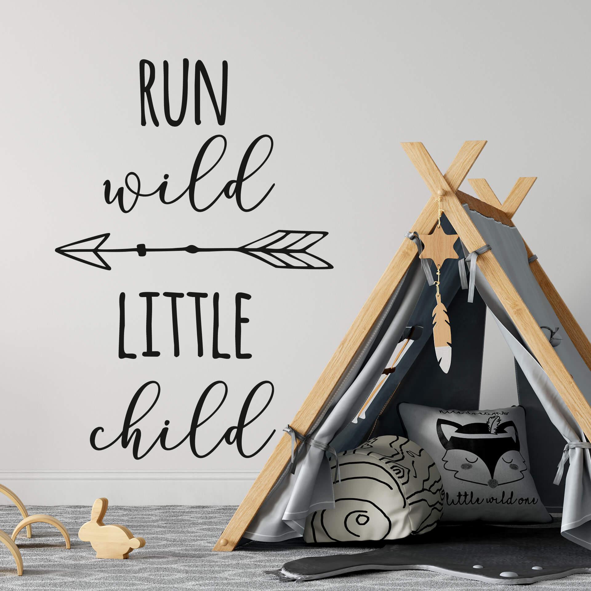 Wallsticker - Run wild little child