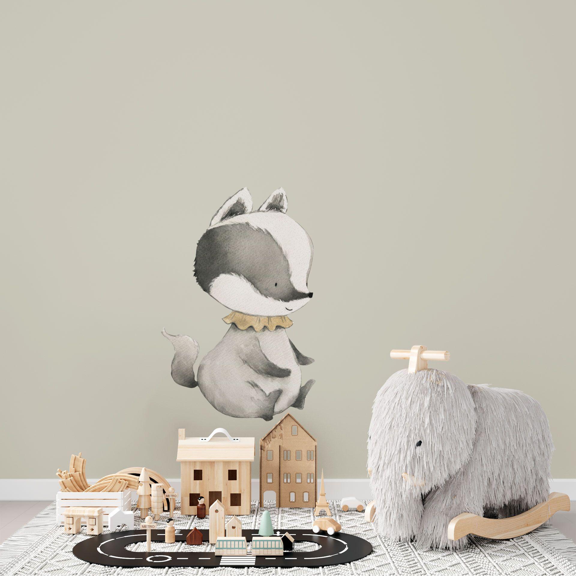 Sød grævling Wallsticker - Oliver Robins