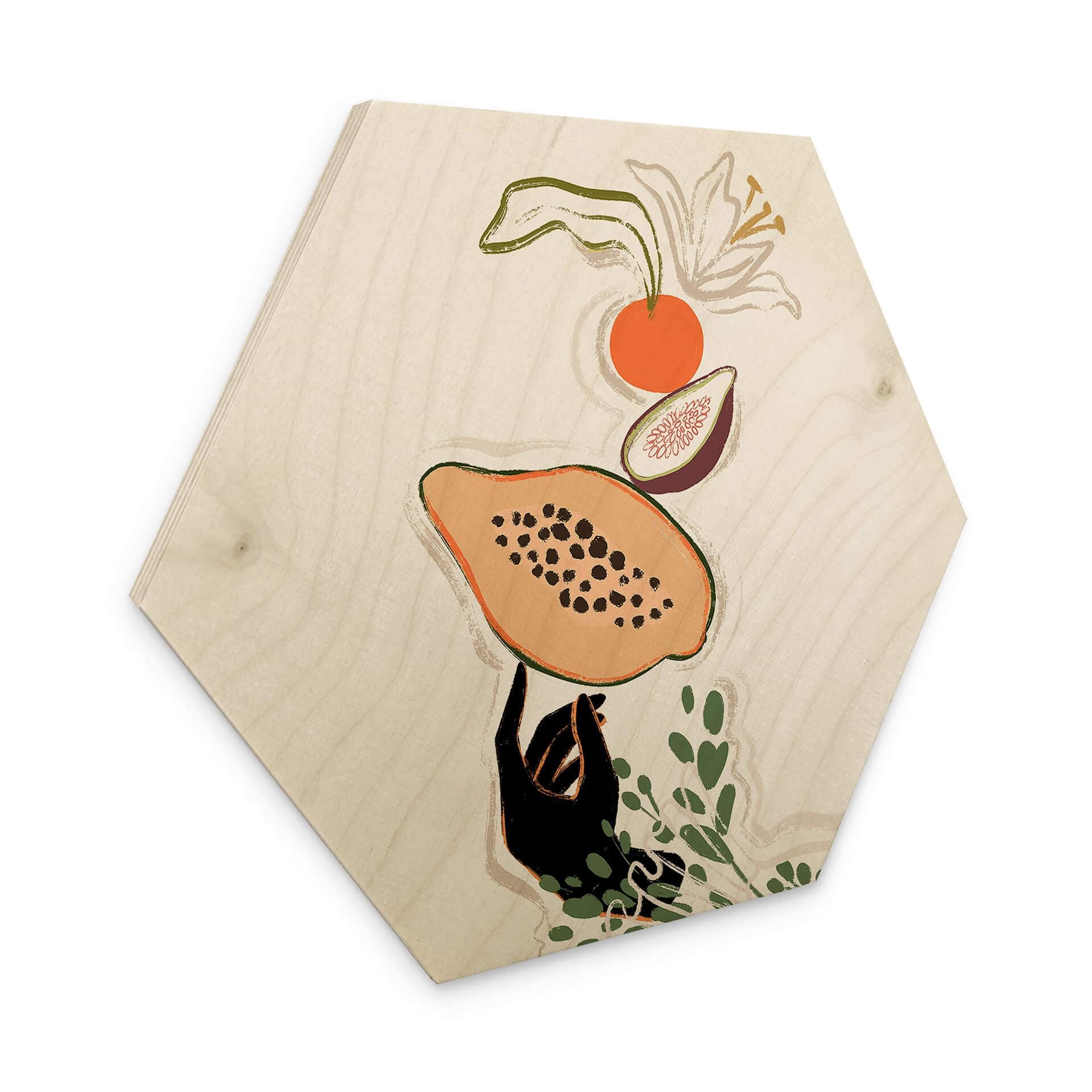 Sekskantet træ Arty Guava - Papaya Balance