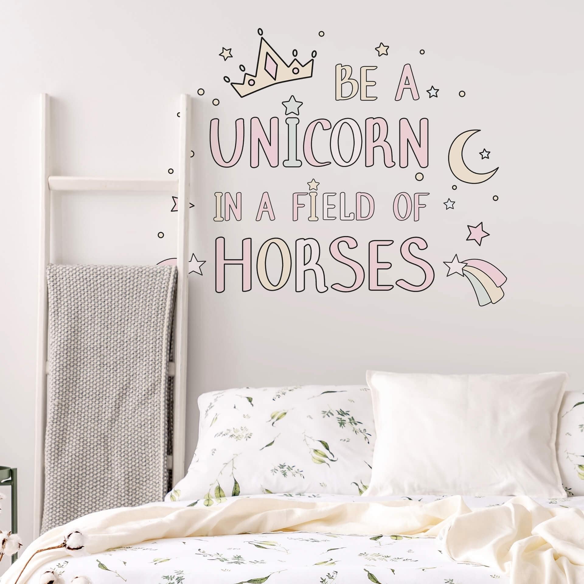 Sticker mural Kvilis - Be a unicorn in a field of horses