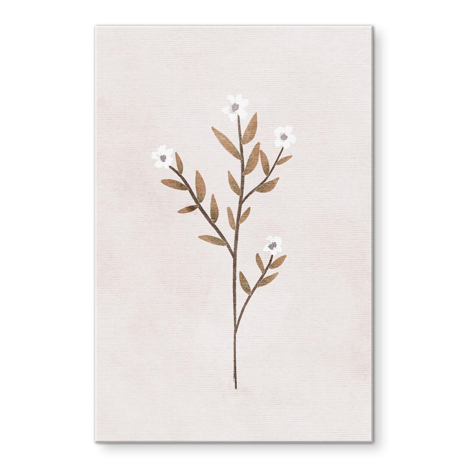 Akrylbillede Blomster Illustration - Forget-me-not - Goed Blauw