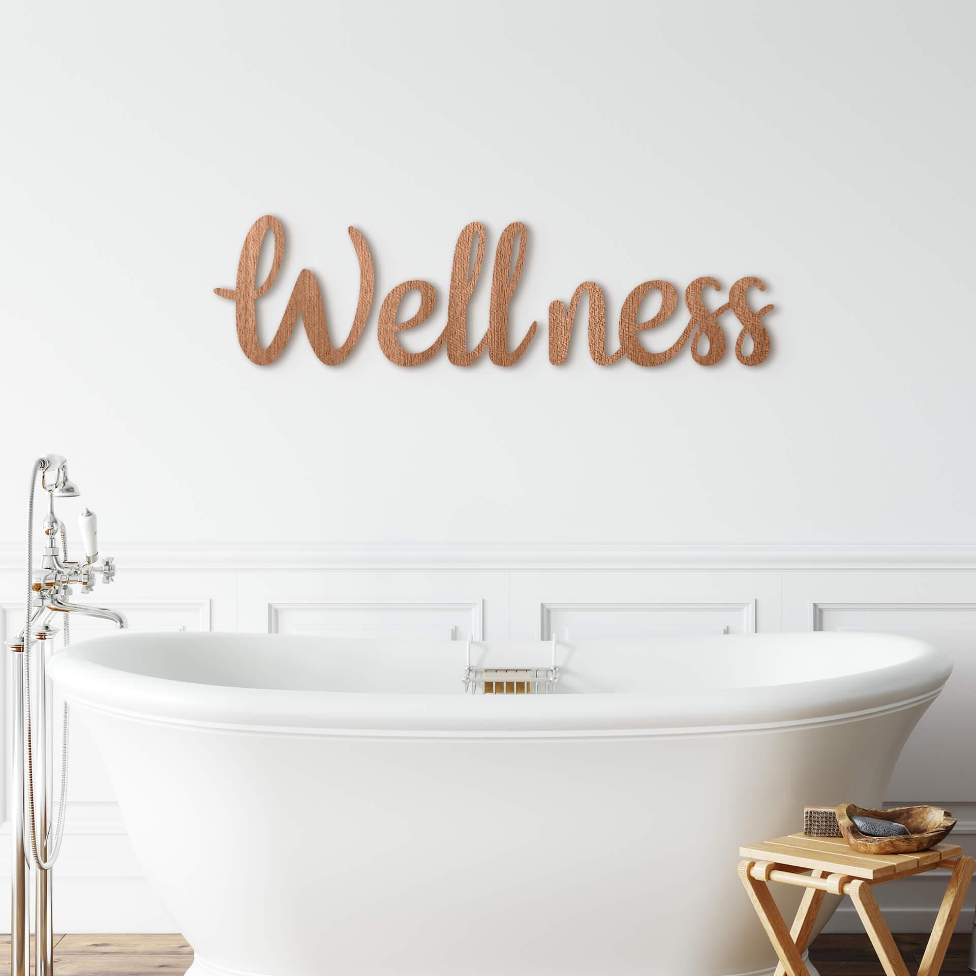 Décoration en bois placage acajou Wellness (3 parties)