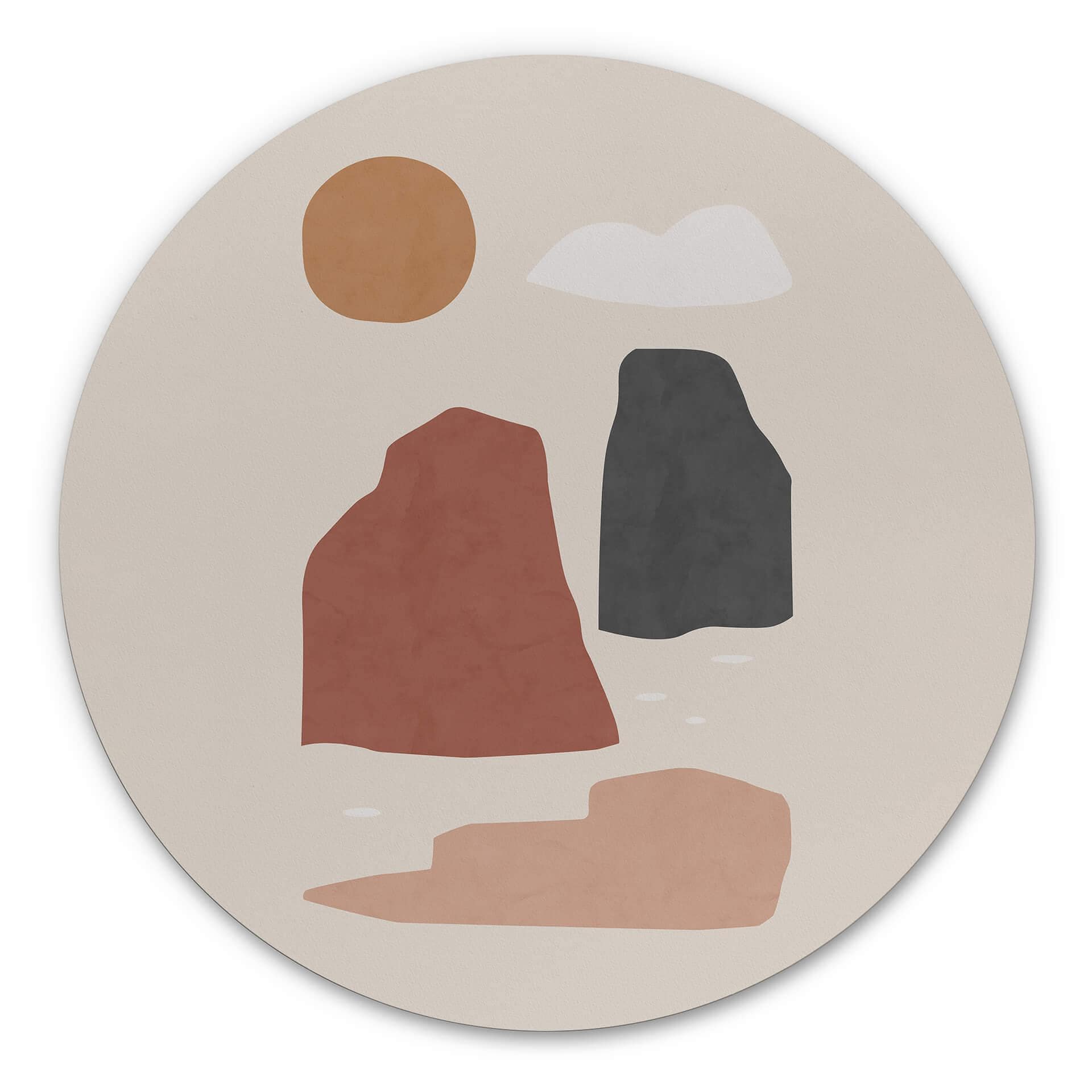 Tableau sur alu-Dibond rond Orara Studio - Paysage de jour