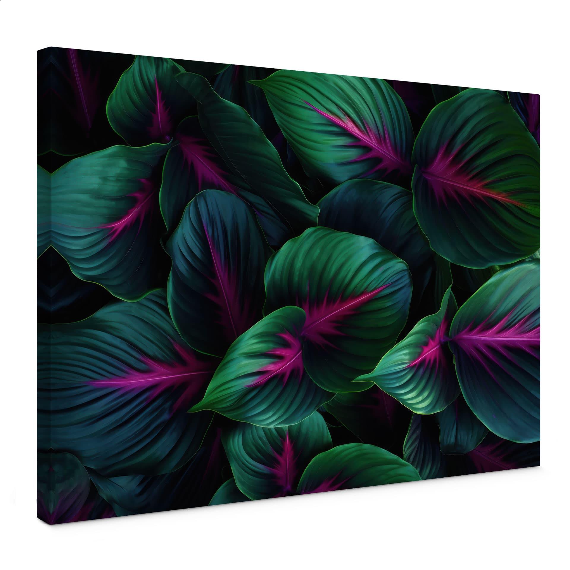 Cuadro lienzo Plantas coloridas de la jungla - Paksoylu