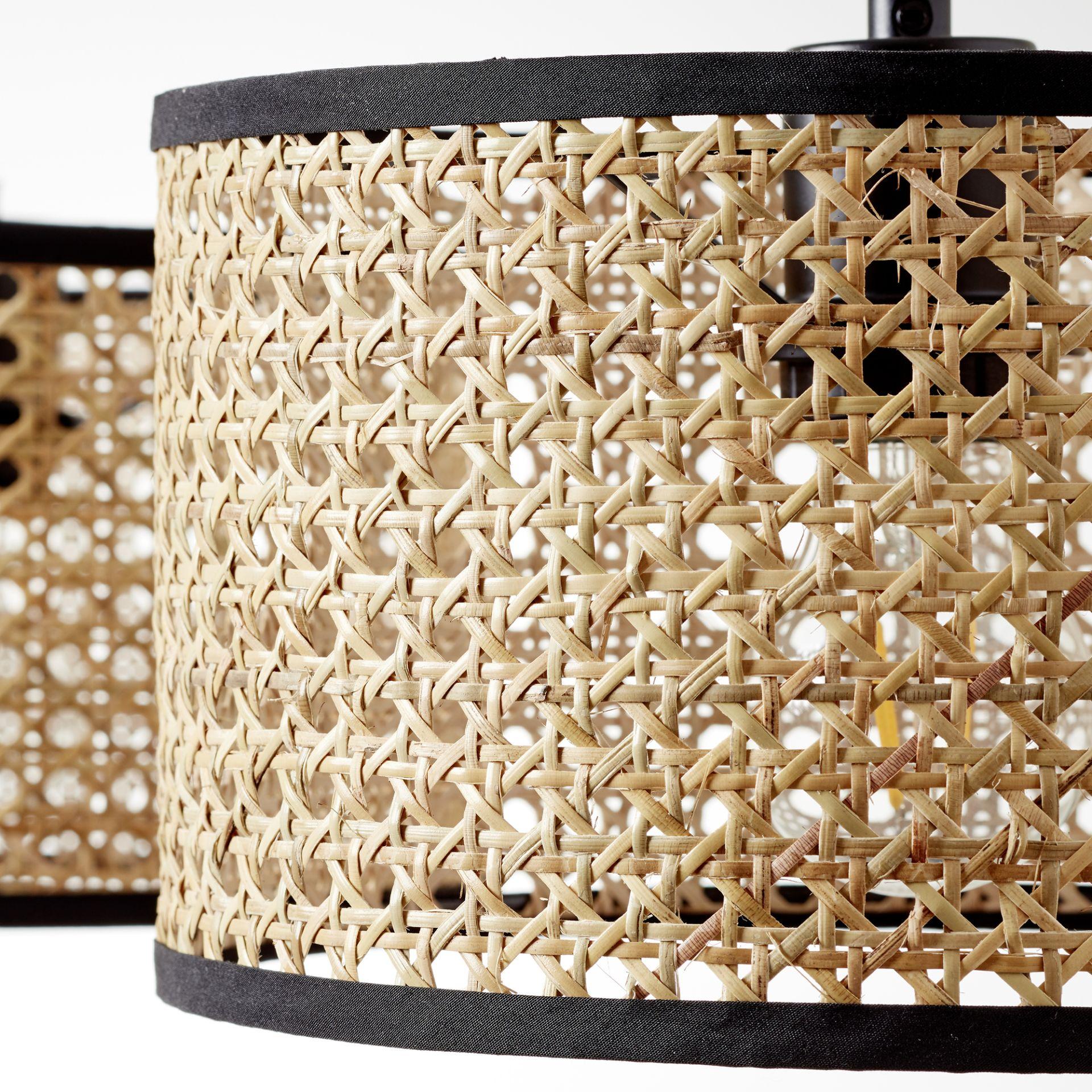 Pendelleuchte Toni, beige, 120 x 110 cm, Rattan Pendelleuchte