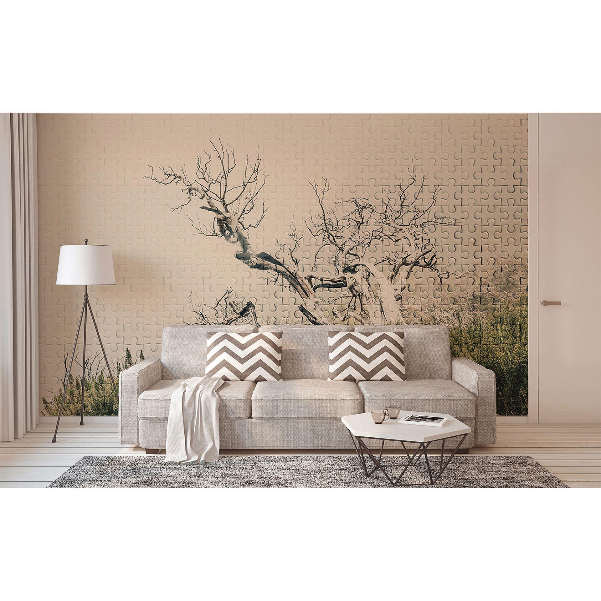 Architects Paper Papier peint photo Atelier 47 Death Tree Puzzle beige