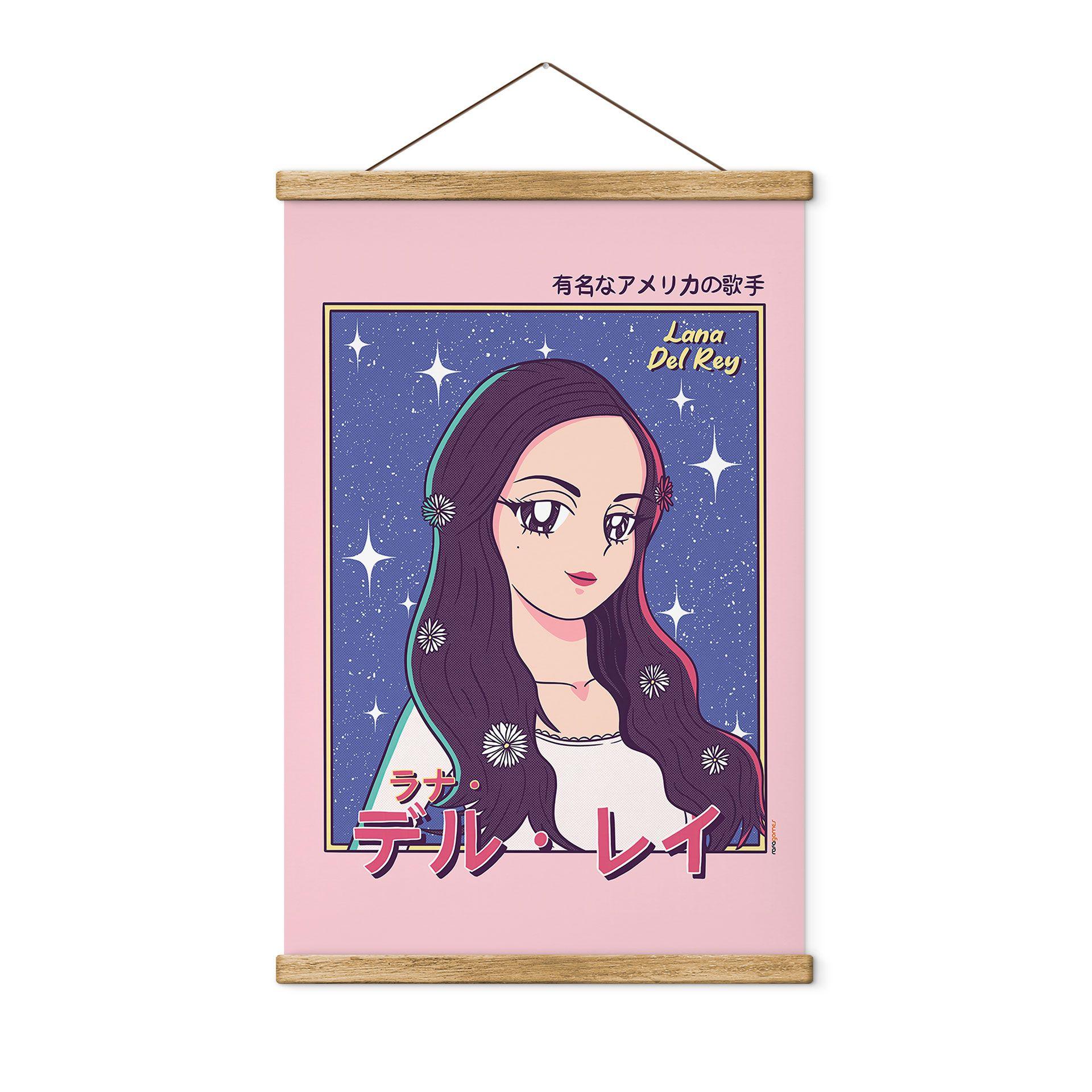 Póster de tela chica anime "Lana del Rey" - Gomes