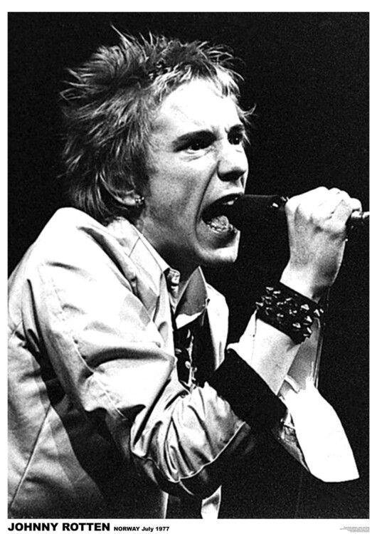Plakat Johny Rotten - Norge, juli 1977, plakat (59,4 x 84,1 cm)
